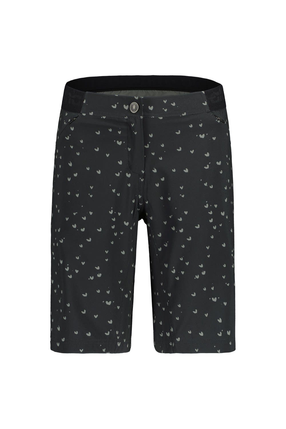 Maloja Anemonam- Printed Shorts Schwarz- Female Fahrrad Shorts- Grsse S - Farbe Moonless Flying Hearts