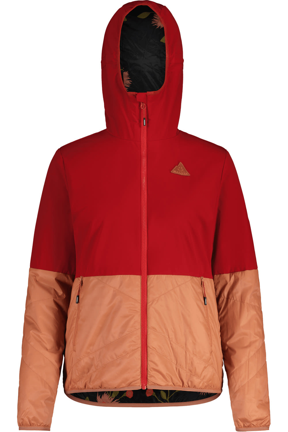 Maloja Baselgam- Jacke Colorblock - Rot- Female PrimaLoft(R) Anoraks- Grsse XS - Farbe Deep Sunset