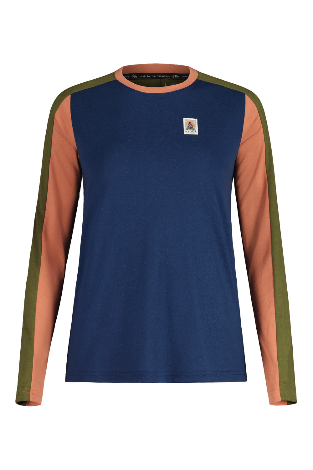 Maloja Brennesselm- Langarmshirt Colorblock - Blau- Female Langarm-Shirts- Grsse XS - Farbe Midnight Multi