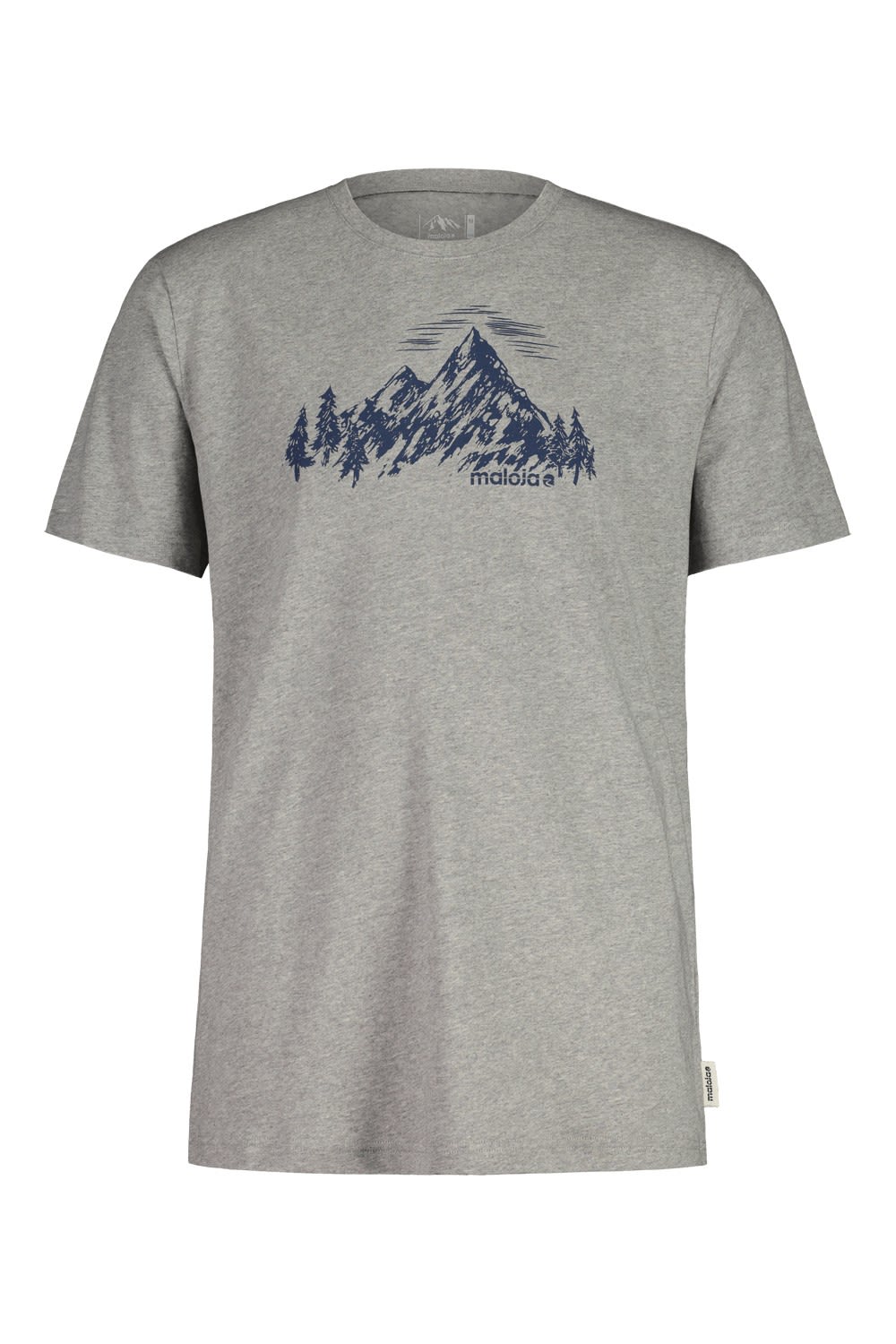 Maloja Brixenm- T-Shirt Grau- Male Kurzarm-Shirts- Grsse S - Farbe Grey Melange