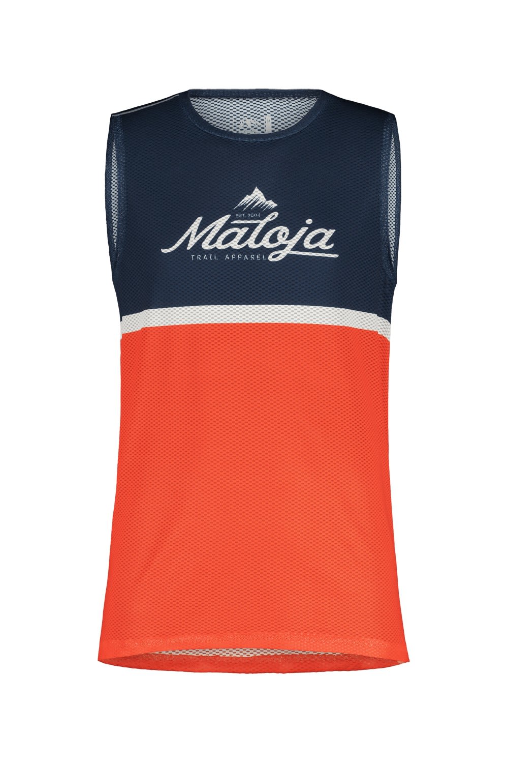 Maloja Caprilem- Tank Colorblock - Blau - Orange- Male Tops - rmellose Shirts- Grsse S - Farbe Midnight Multi
