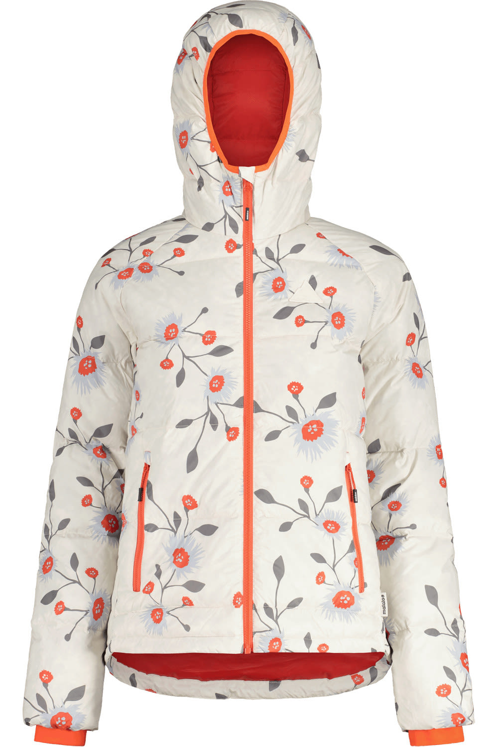 Maloja Champeschm- Jacke Weiss- Female Daunen Anoraks- Grsse XS - Farbe Glacier Milk Glowflower