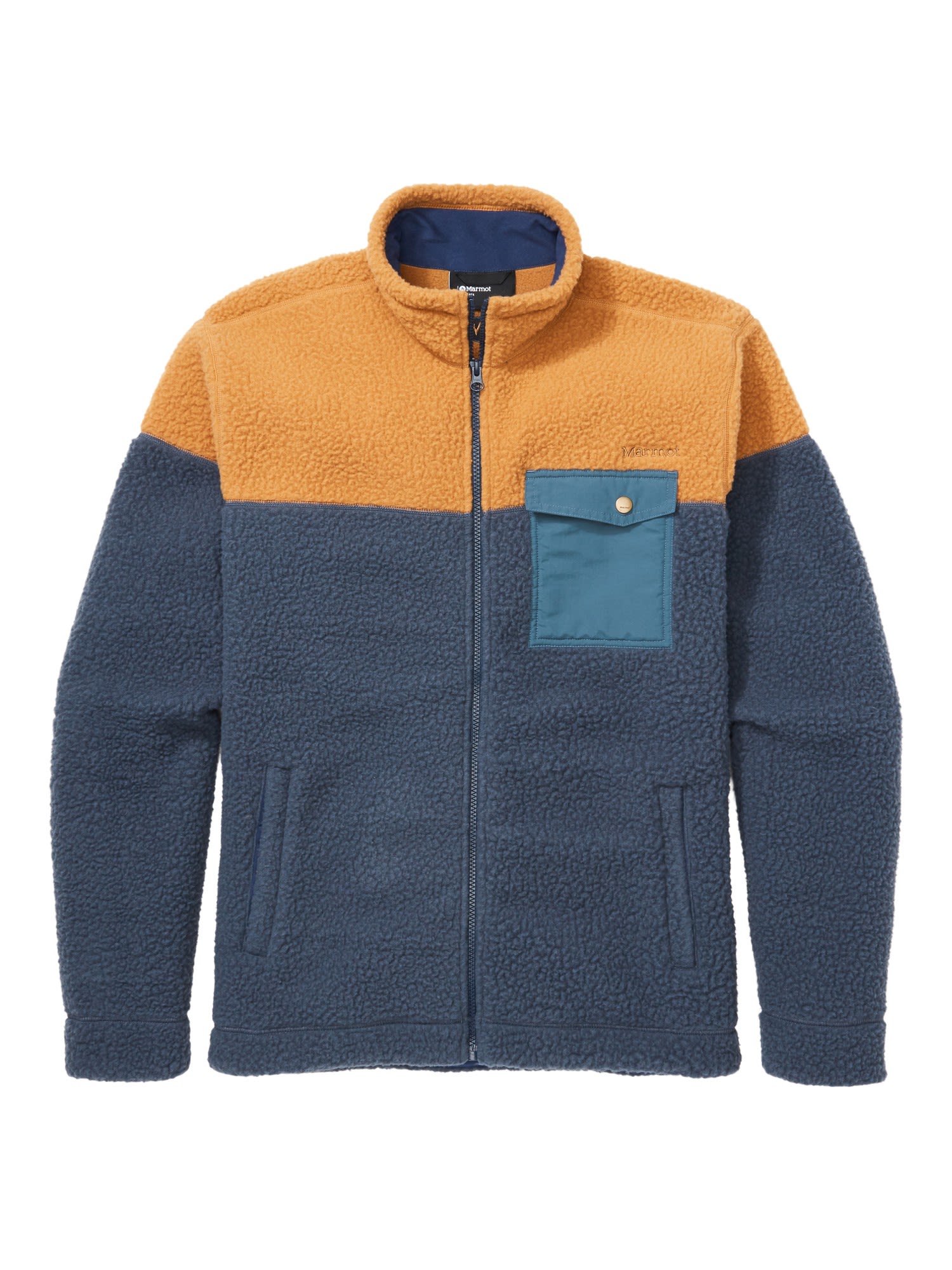 Marmot Aros Fleece Jacket Colorblock - Blau- Male Ponchos und Capes- Grsse S - Farbe Dark Indigo - Scotch - Stargazer