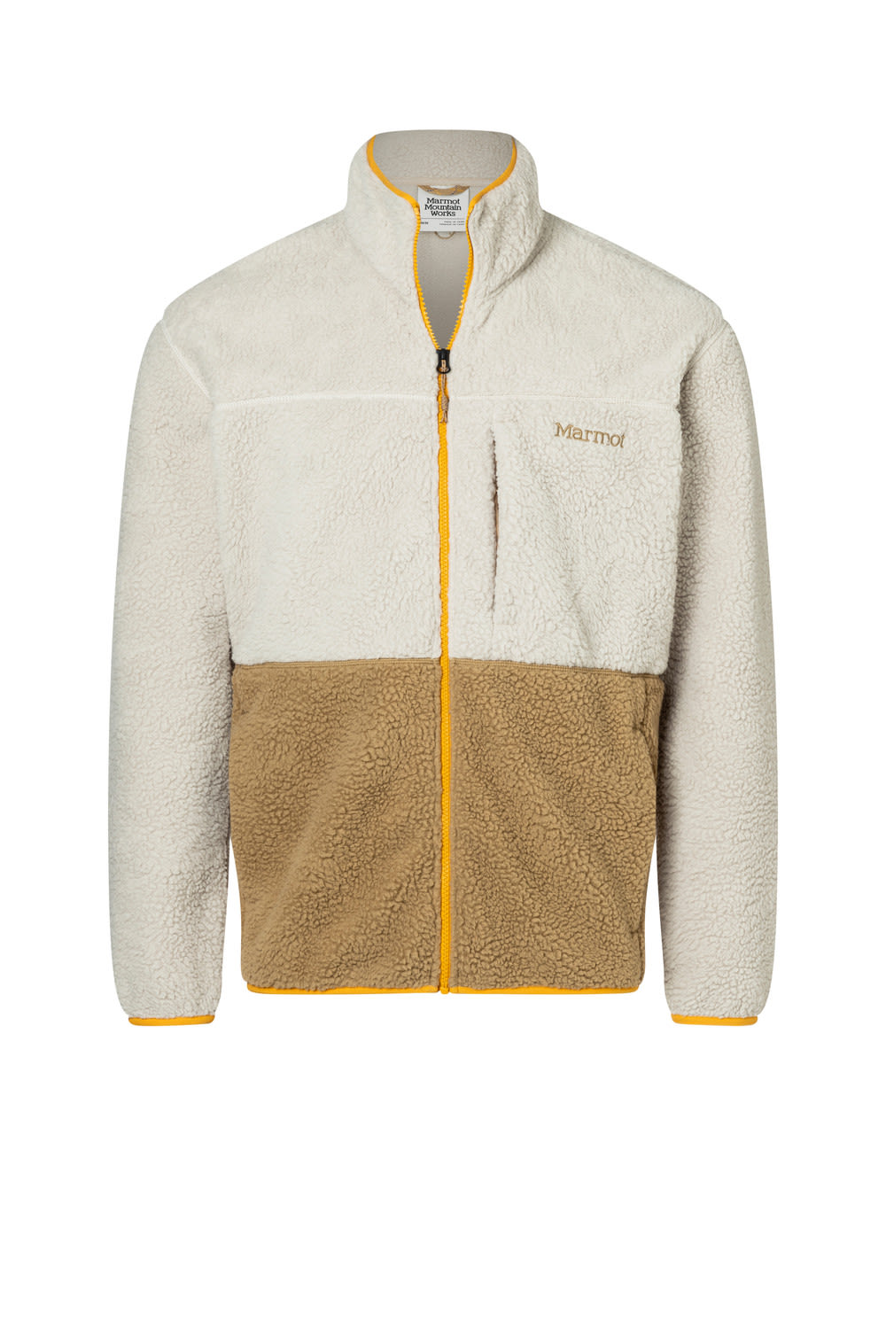 Marmot Aros Fleece Jacket Colorblock - Braun- Male Ponchos und Capes- Grsse S - Farbe Shetland - Sandbar