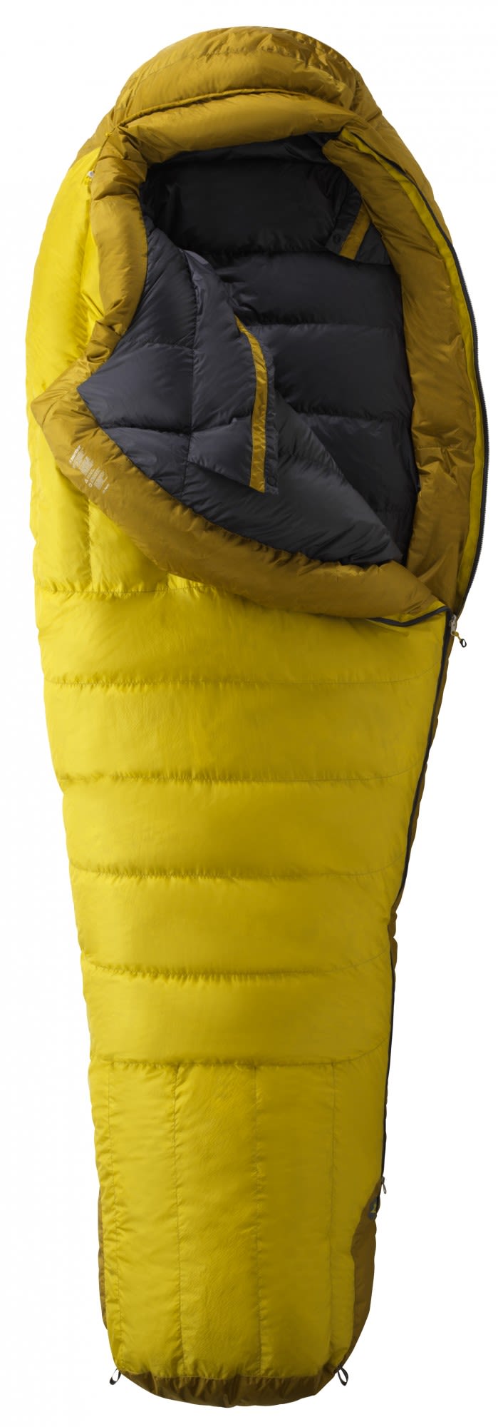 Marmot COL Long Gelb- Daunen Daunenschlafscke- Grsse 226 cm - RV links - Farbe Yellow Vapor - Green Wheat