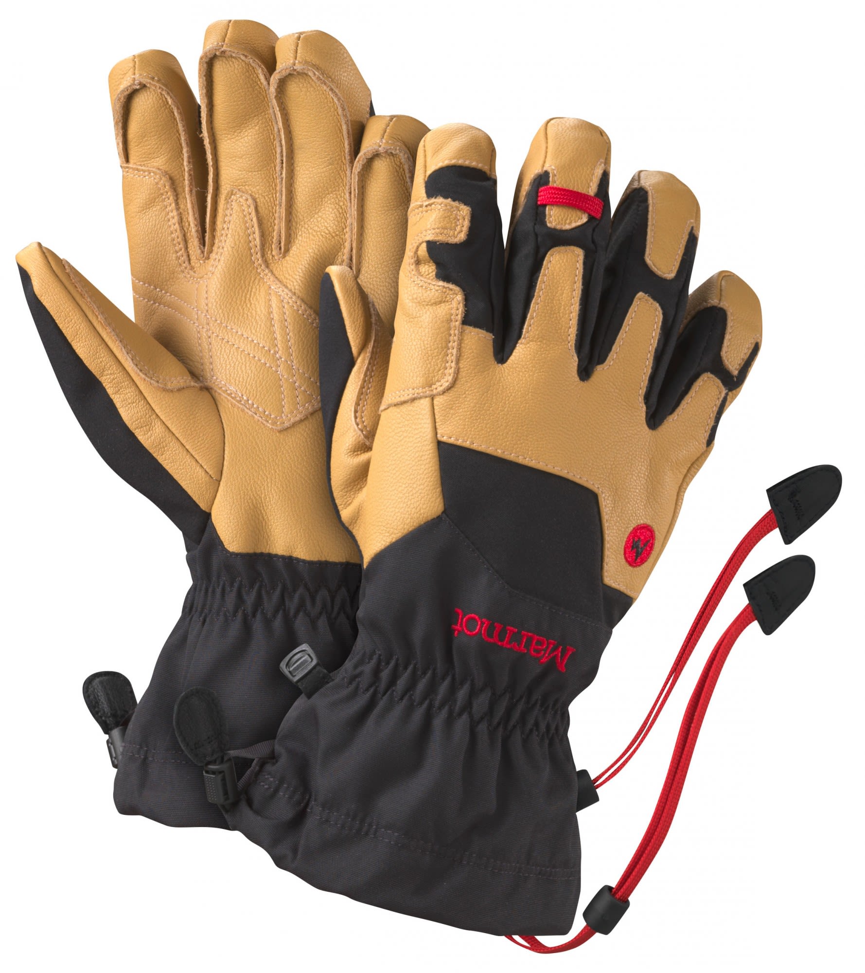 Marmot Exum Guide Glove Colorblock - Beige - Schwarz- Male Fingerhandschuhe- Grsse S - Farbe Black - Tan
