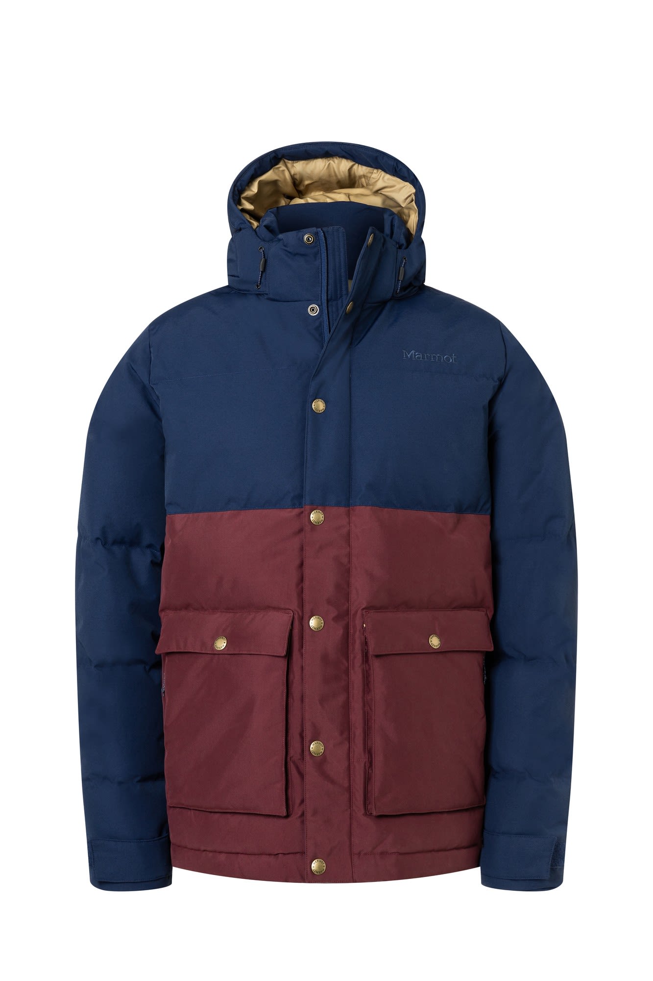 Marmot Fordham Jacket Colorblock - Blau - Rot- Male Daunen Ponchos und Capes- Grsse S - Farbe Arctic Navy - Port Royal unter Marmot
