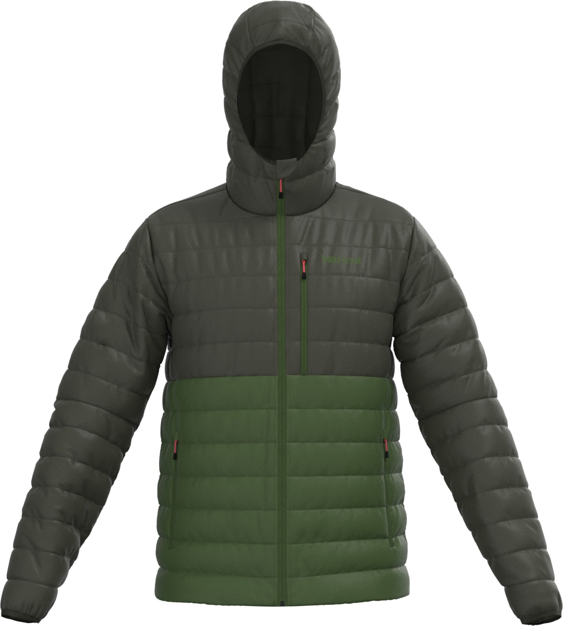 Marmot Highlander Hoody Colorblock- Male Daunen Ponchos und Capes- Grsse L - Farbe Nori - Foliage