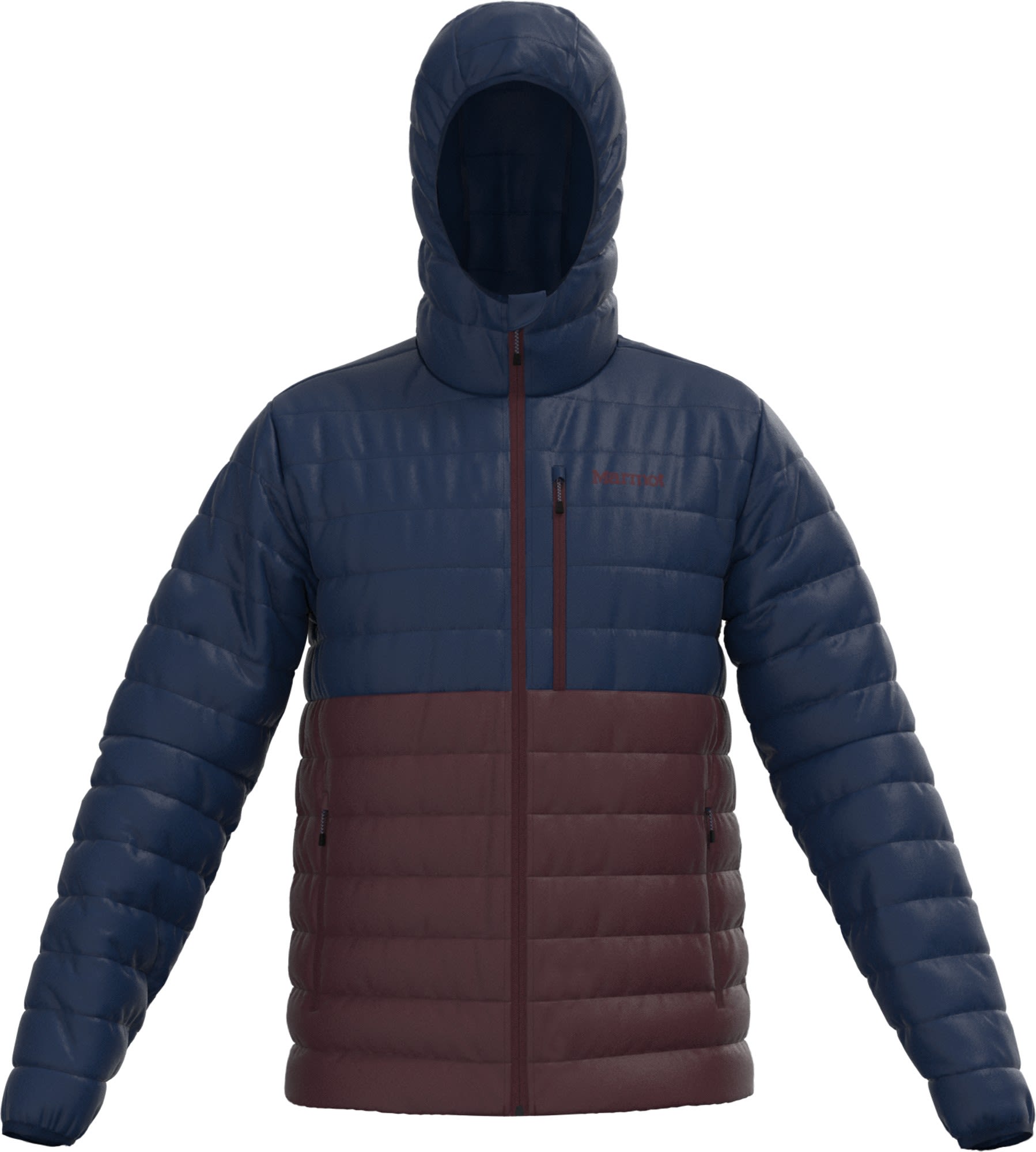 Marmot Highlander Hoody Colorblock- Male Daunen Ponchos und Capes- Grsse M - Farbe Arctic Navy - Port Royal