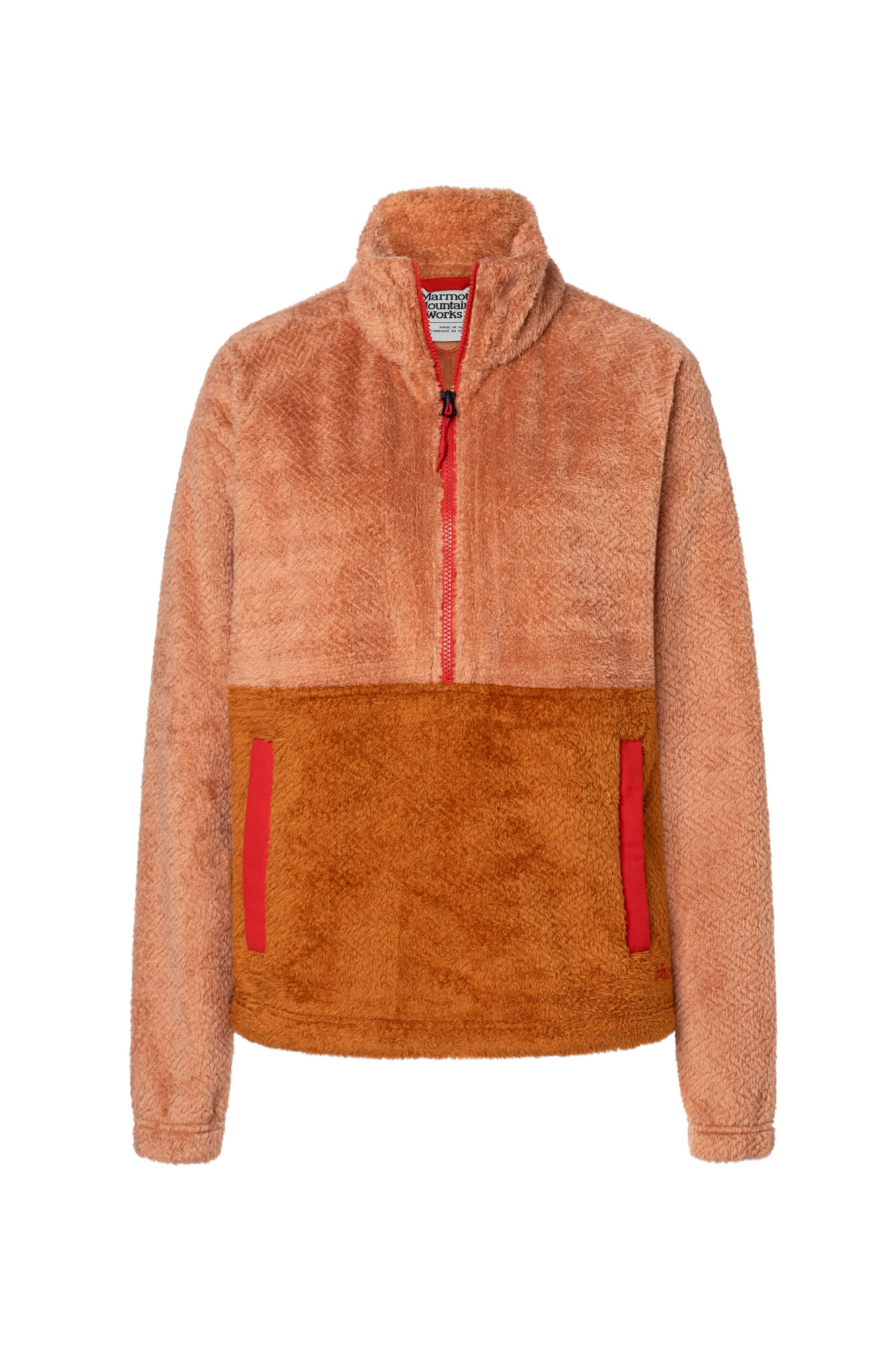 Marmot Homestead Fleece 1-2 Zip Colorblock - Braun- Female Fleece- und Powerstretch-Pullover- Grsse S - Farbe Rose Gold - Copper unter Marmot
