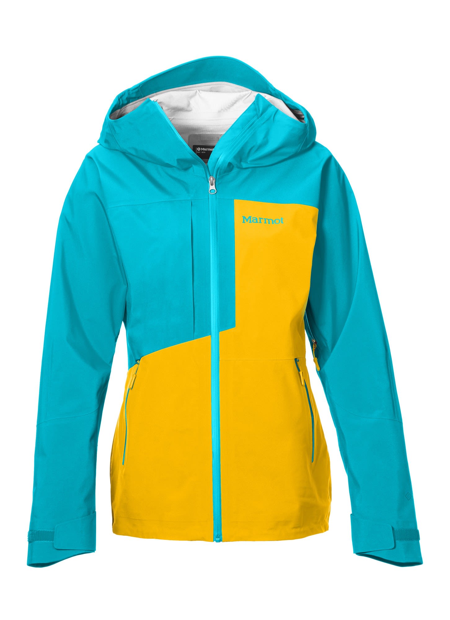 Marmot Huntley Jacket Colorblock - Blau- Female Gore-Tex(R) Ponchos und Capes- Grsse L - Farbe Solar - Enamel Blue unter Marmot