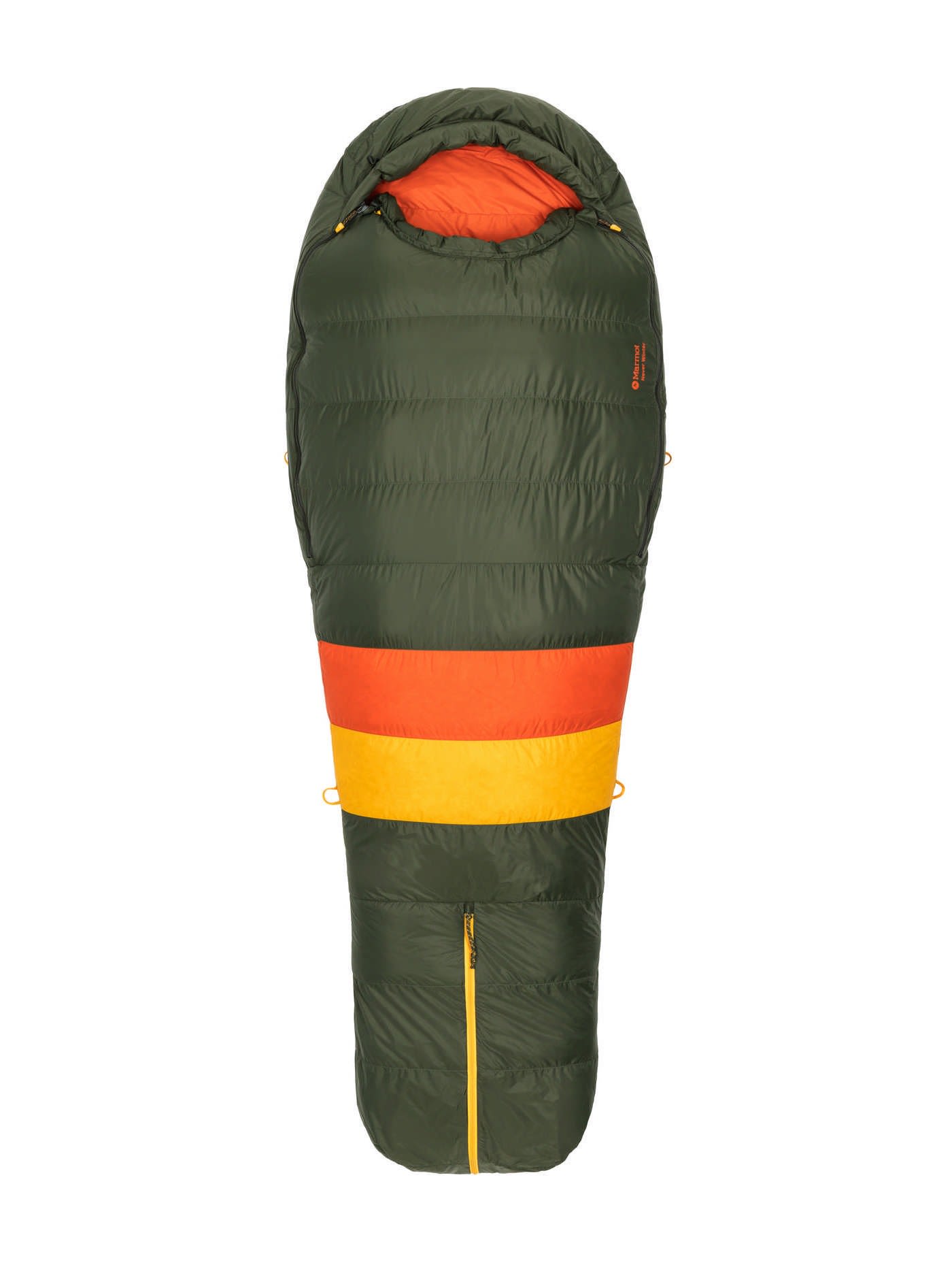 Marmot Never Winter Regular Grn- Daunen Daunenschlafscke- Grsse 200 cm - Farbe Nori - Red Sun