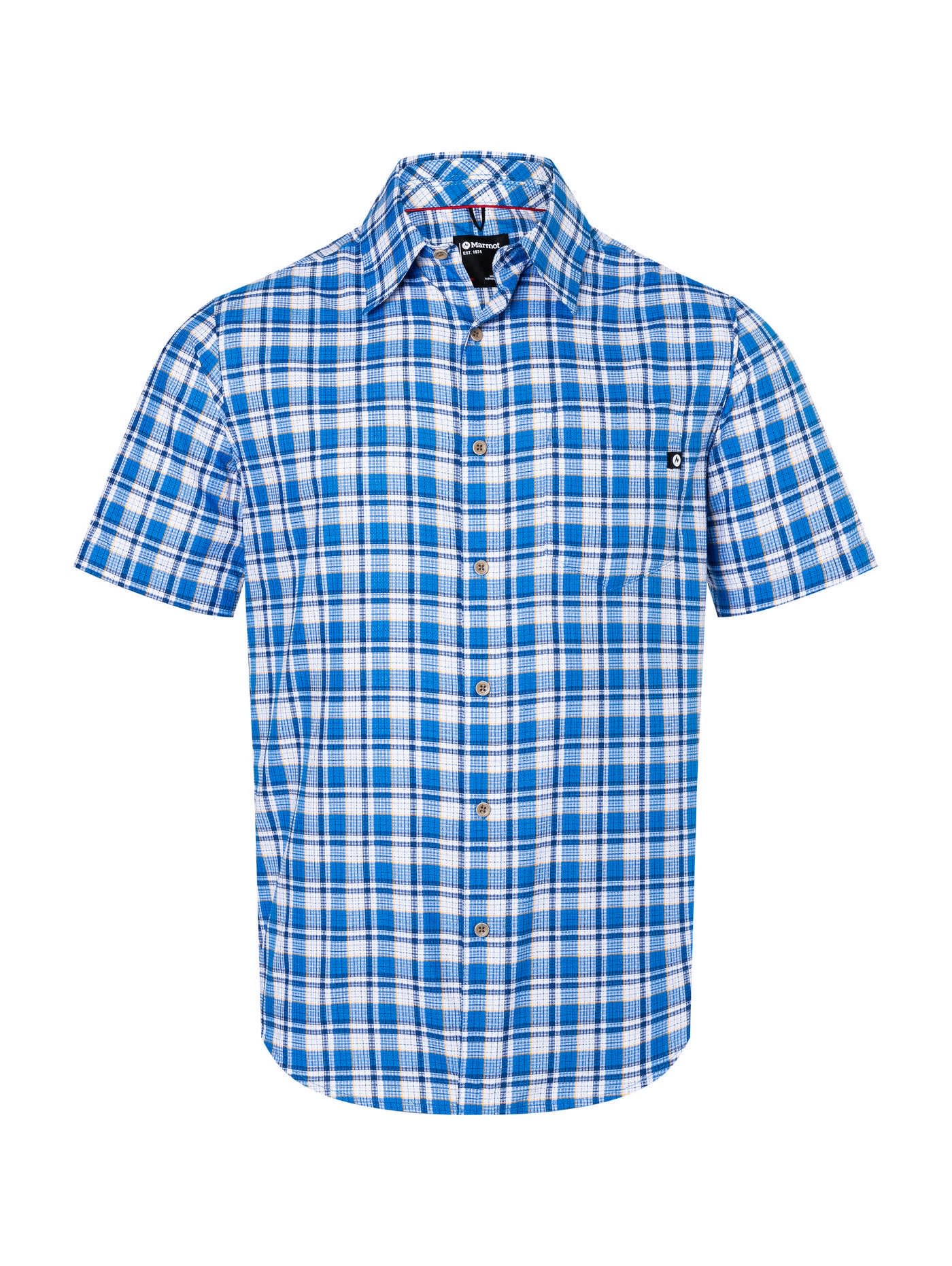 Marmot Syrocco Short-Sleeve Kariert - Blau- Male Kurzarm-Hemden- Grsse S - Farbe Clear Blue