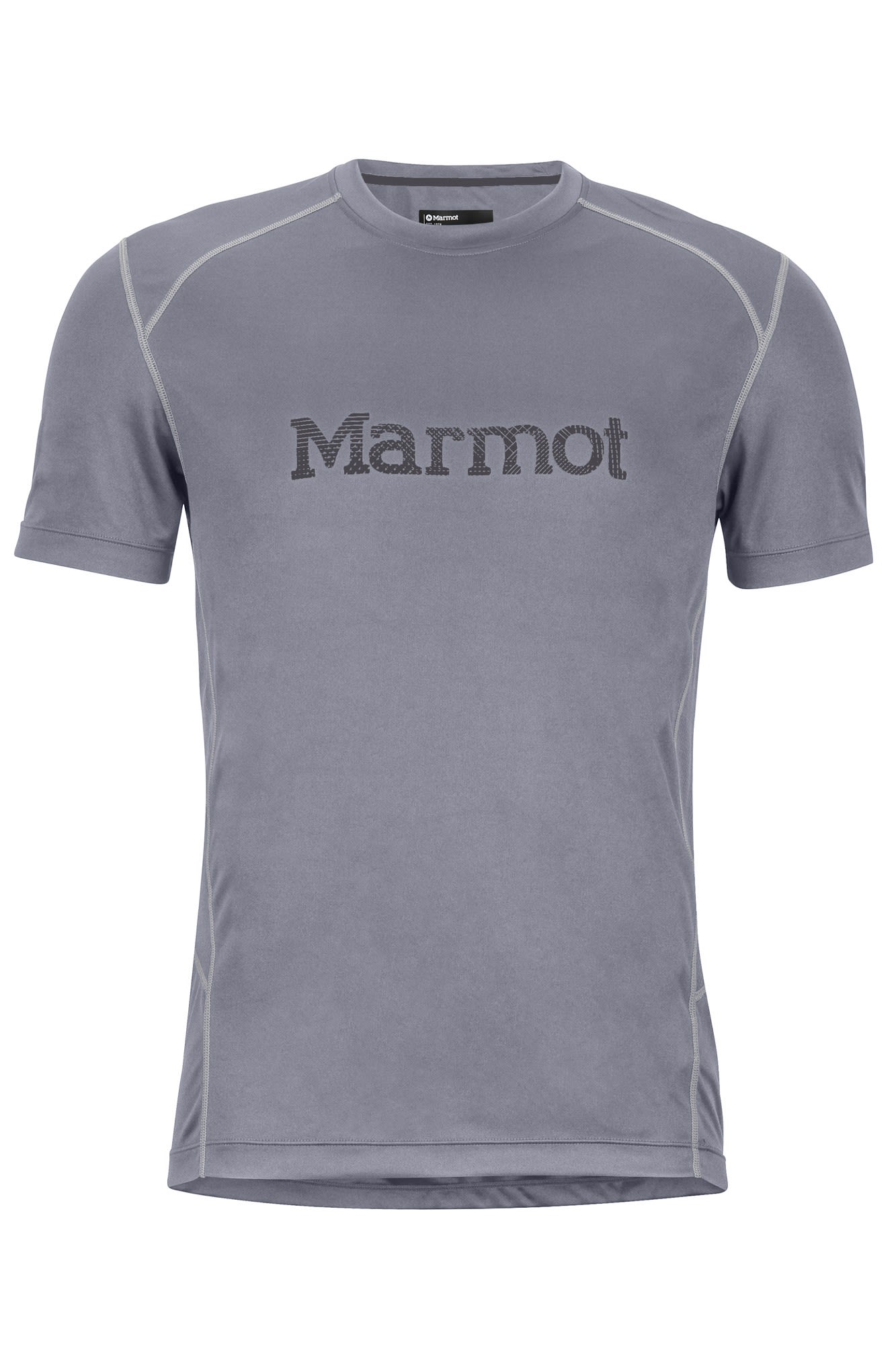 Marmot Windridge With Graphic Short-Sleeve Grau- Male T-Shirts- Grsse S - Farbe Steel Onyx