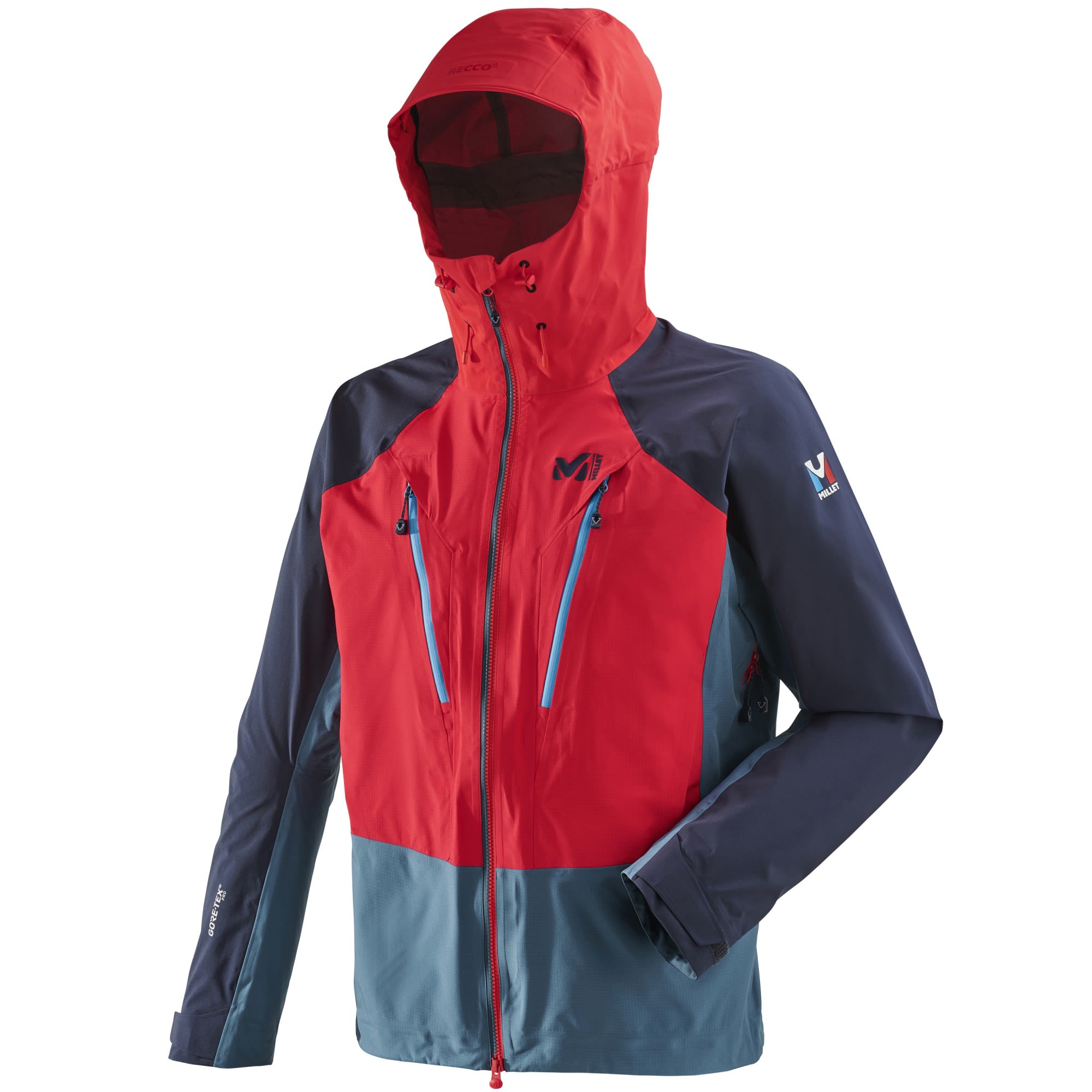 Millet Trilogy V Icon Gtx(R)(R) Pro Jacket Colorblock - Rot- Male Gore-Tex(R) Windbreaker- Grsse M - Farbe Rouge - Saphir