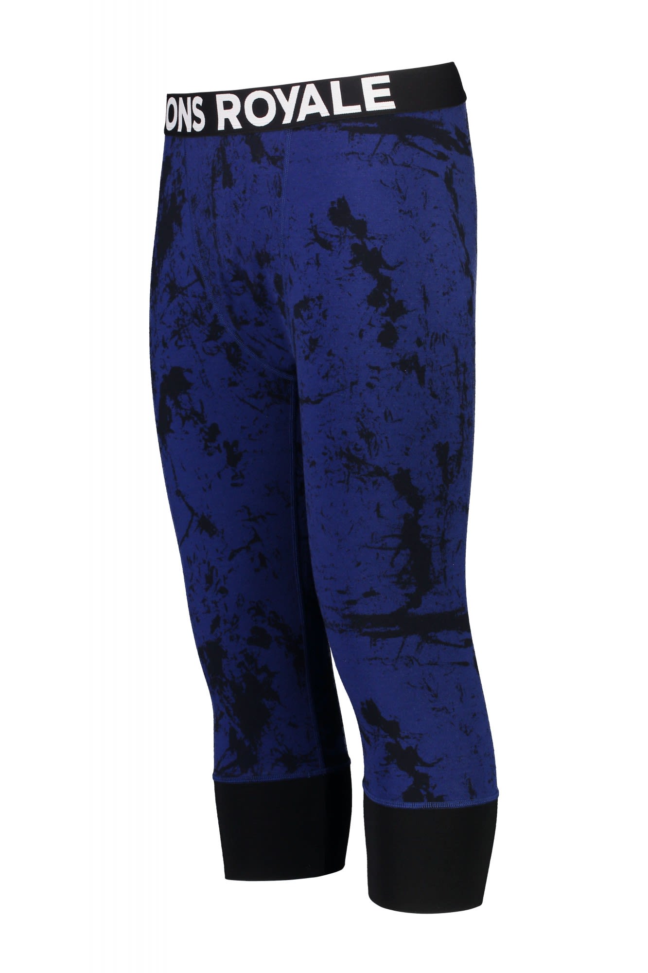 Mons Royale Cascade 3-4 Legging Print Blau- Male Merino Lange Unterhosen- Grsse S - Farbe Elemental Camo