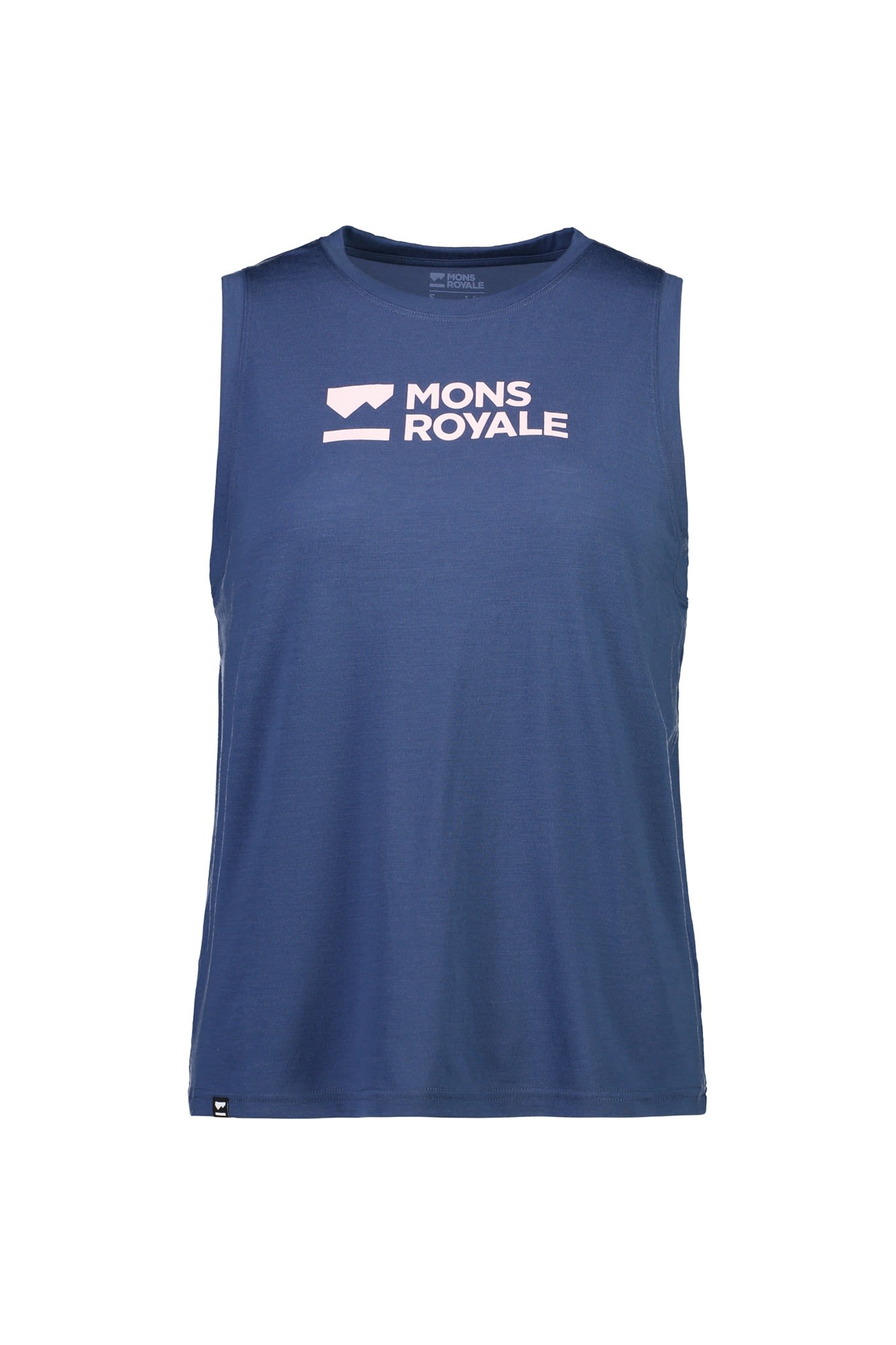 Mons Royale Icon Relaxed Tank Blau- Female Merino Tops - rmellose Shirts- Grsse S - Farbe Dark Denim