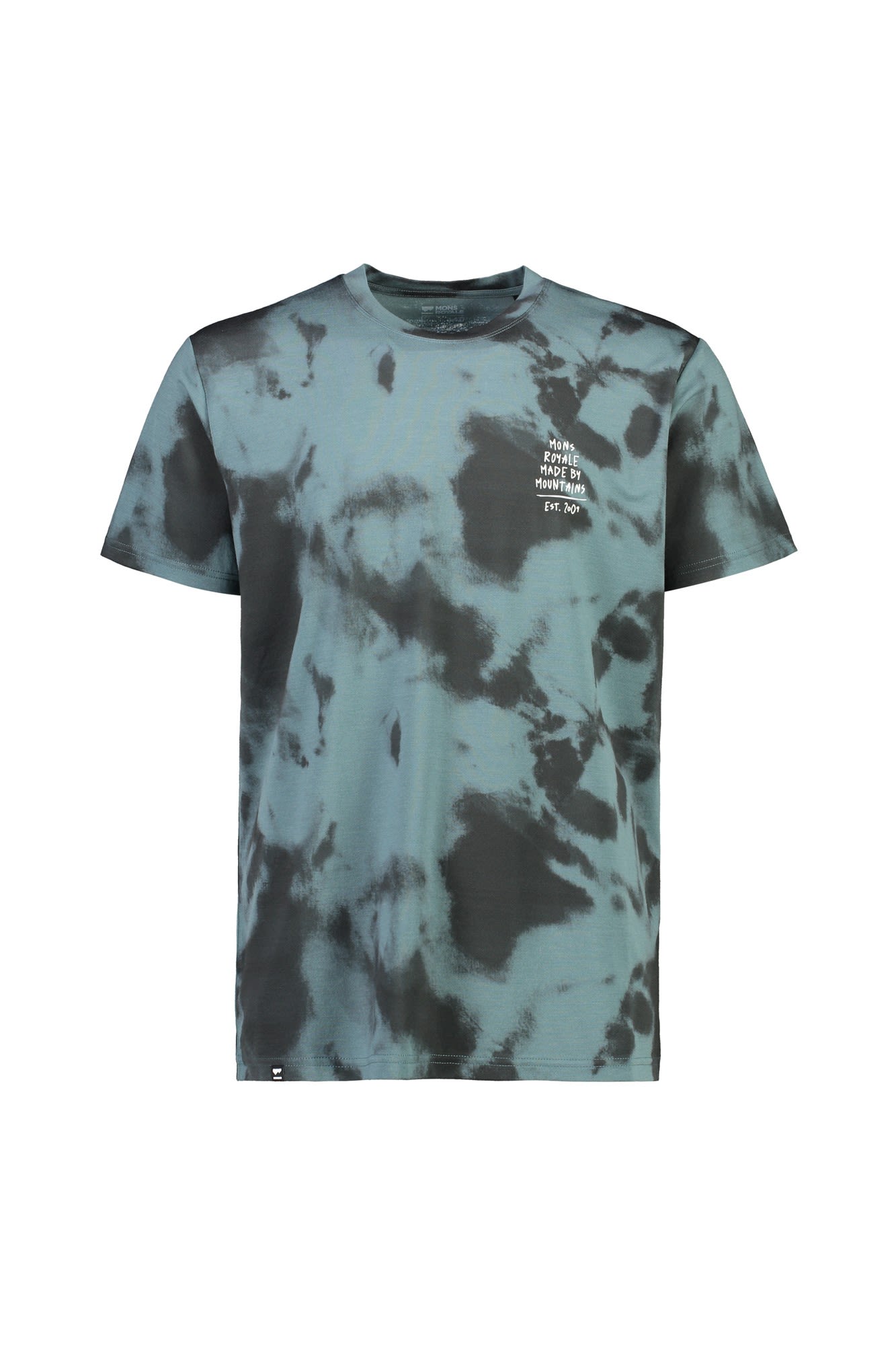 Mons Royale Icon T-Shirt TIE Dyed Grn- Male Merino T-Shirts- Grsse L - Farbe Sage Tie Dye