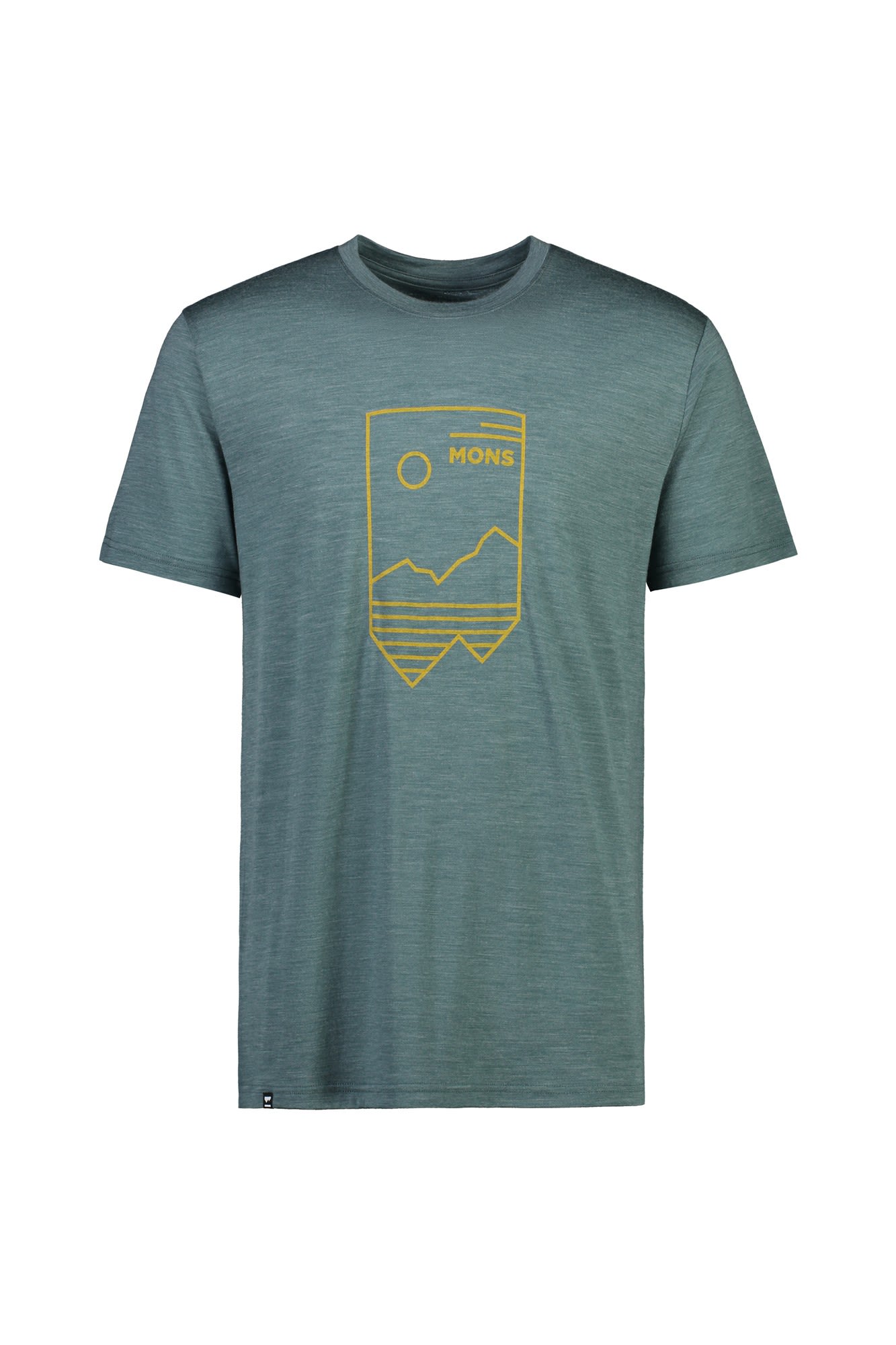 Mons Royale Zephyr T-Shirt Grn- Male Merino T-Shirts- Grsse S - Farbe Burnt Sage