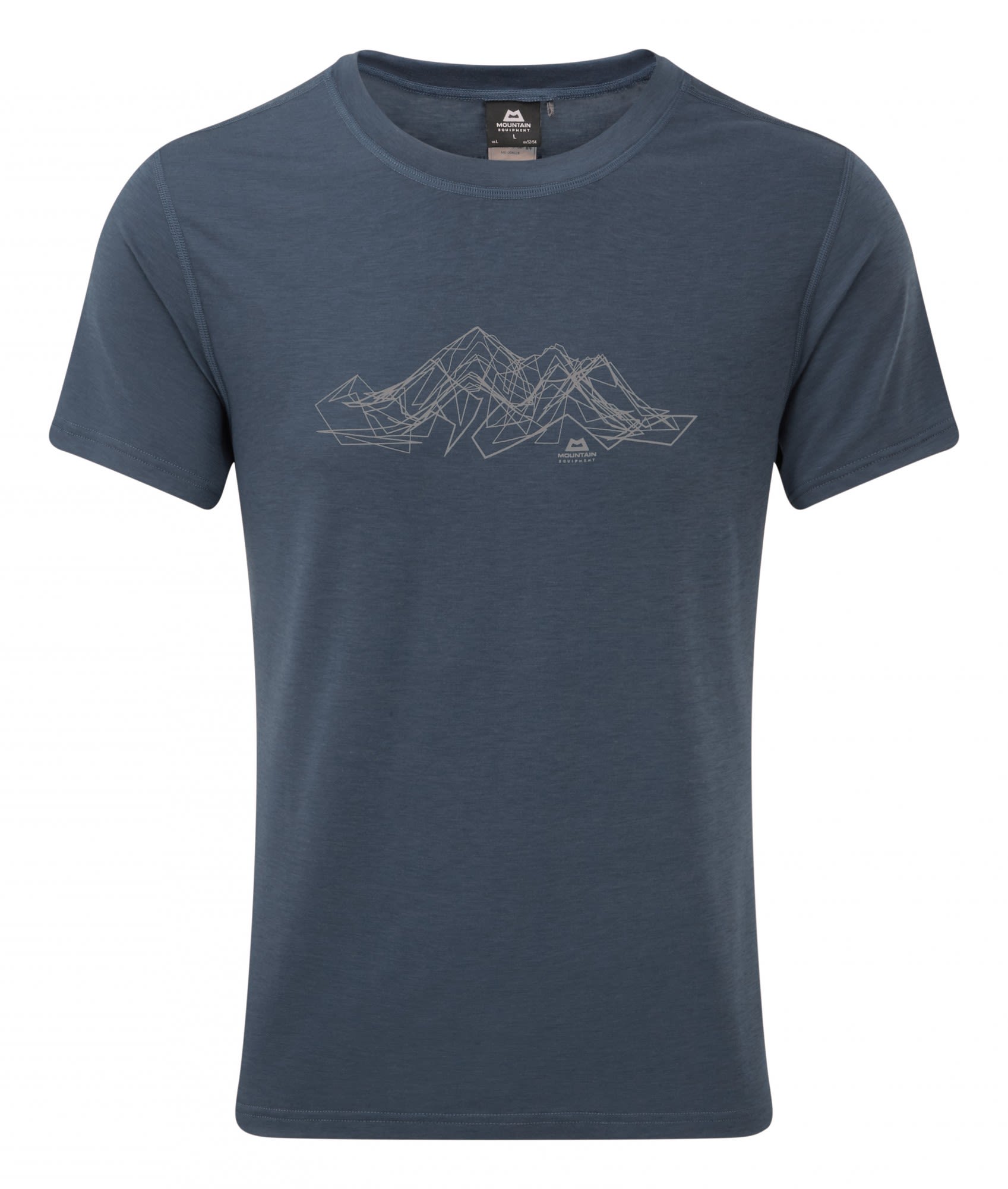 Mountain Equipment Groundup Mountain Tee Blau- Male T-Shirts- Grsse XL - Farbe Denim Blue