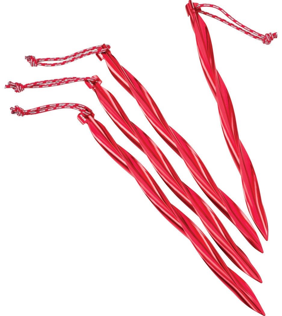 MSR Cyclone Tent Stakes KIt (4-Pack) Rot- Zelt-Zubehr- Grsse One Size - Farbe Red