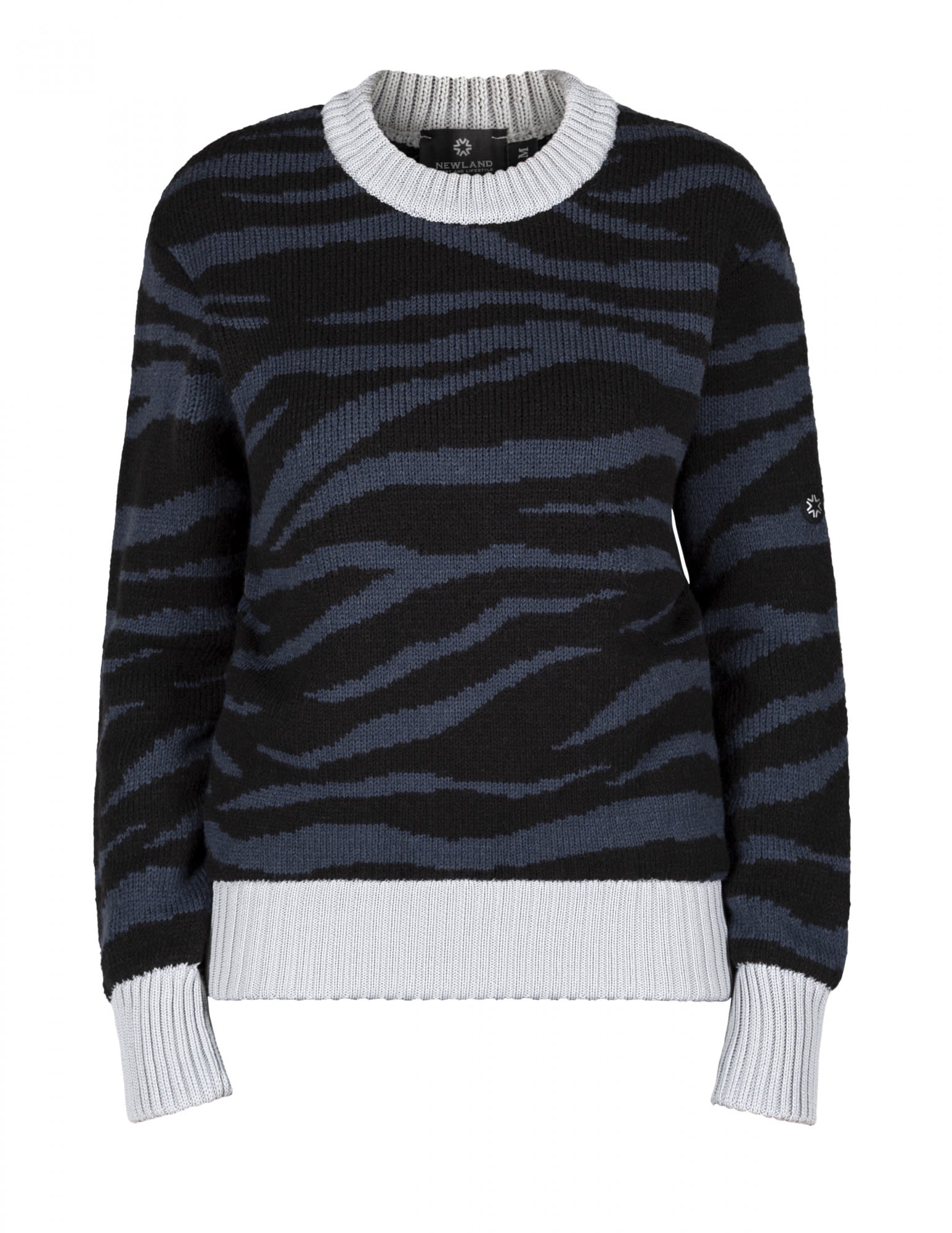Newland IZA Gestreift - Grau- Female Sweaters und Hoodies- Grsse M - Farbe Black - Dark Grey