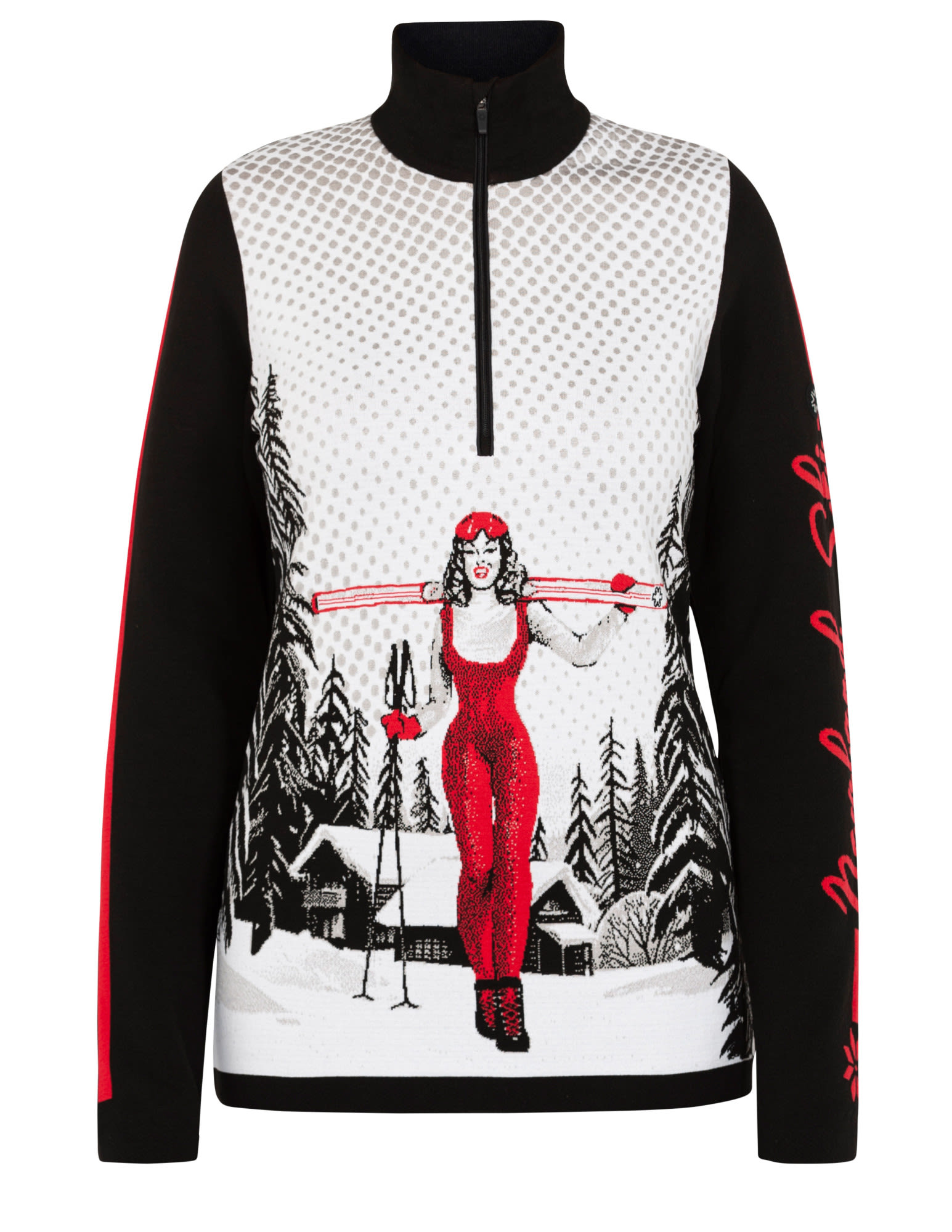 Newland Kyoko Colorblock - Schwarz- Female Pullover- Grsse S - Farbe Black - White