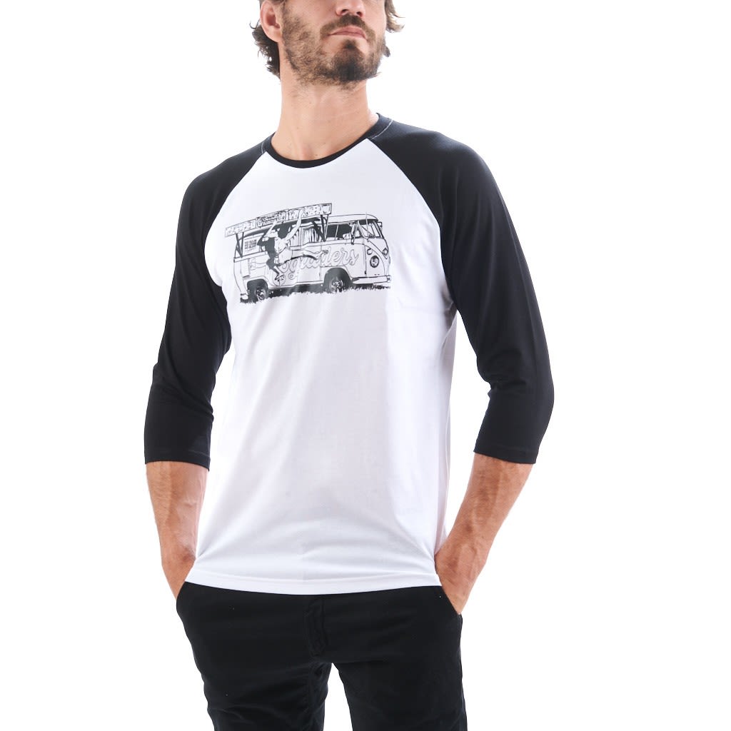 Nograd Nograders T-Shirt Schwarz - Weiss- Male Kurzarm-Shirts- Grsse S - Farbe Black - White