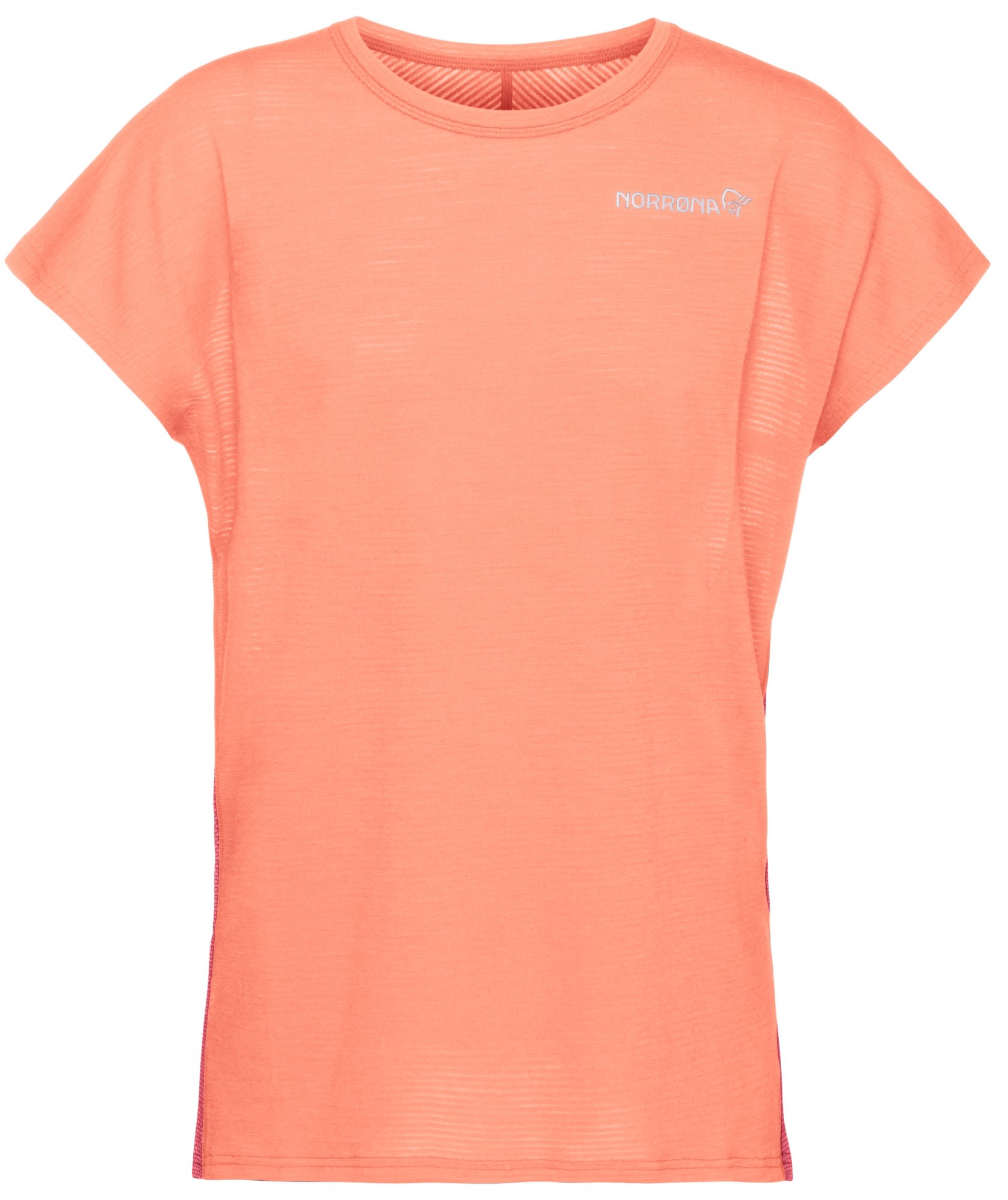 Norrona Bitihorn Wool T-Shirt Orange- Female Merino Kurzarm-Shirts- Grsse XS - Farbe Melon