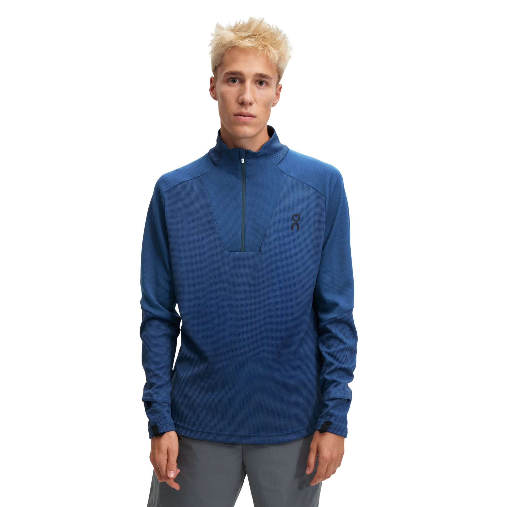 On Running Climate Shirt Blau- Male Langarm-Shirts- Grsse S - Farbe Denim unter On Running