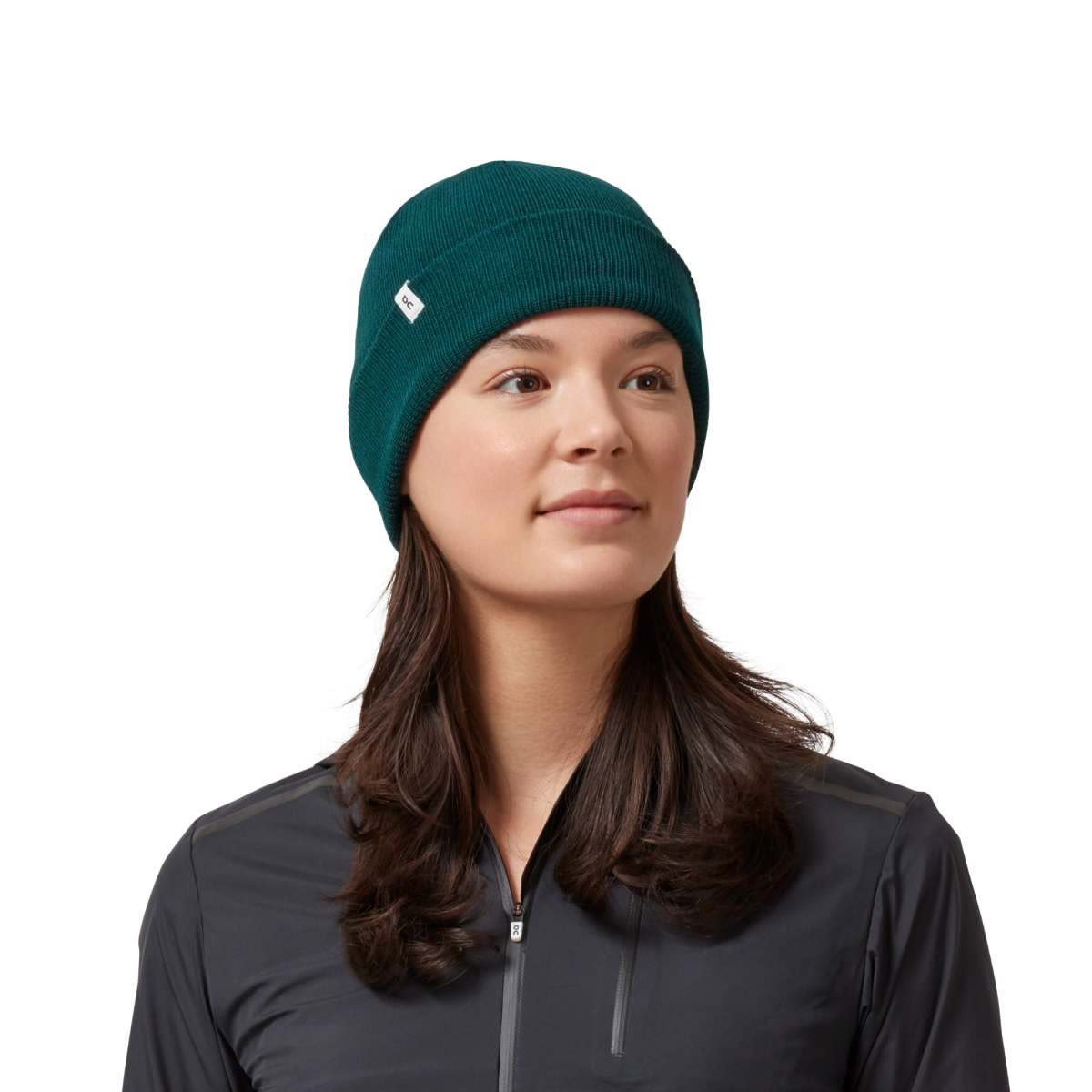 On Running Merino Beanie Grn- Merino Kopfbedeckungen- Grsse One Size - Farbe Evergreen unter On Running