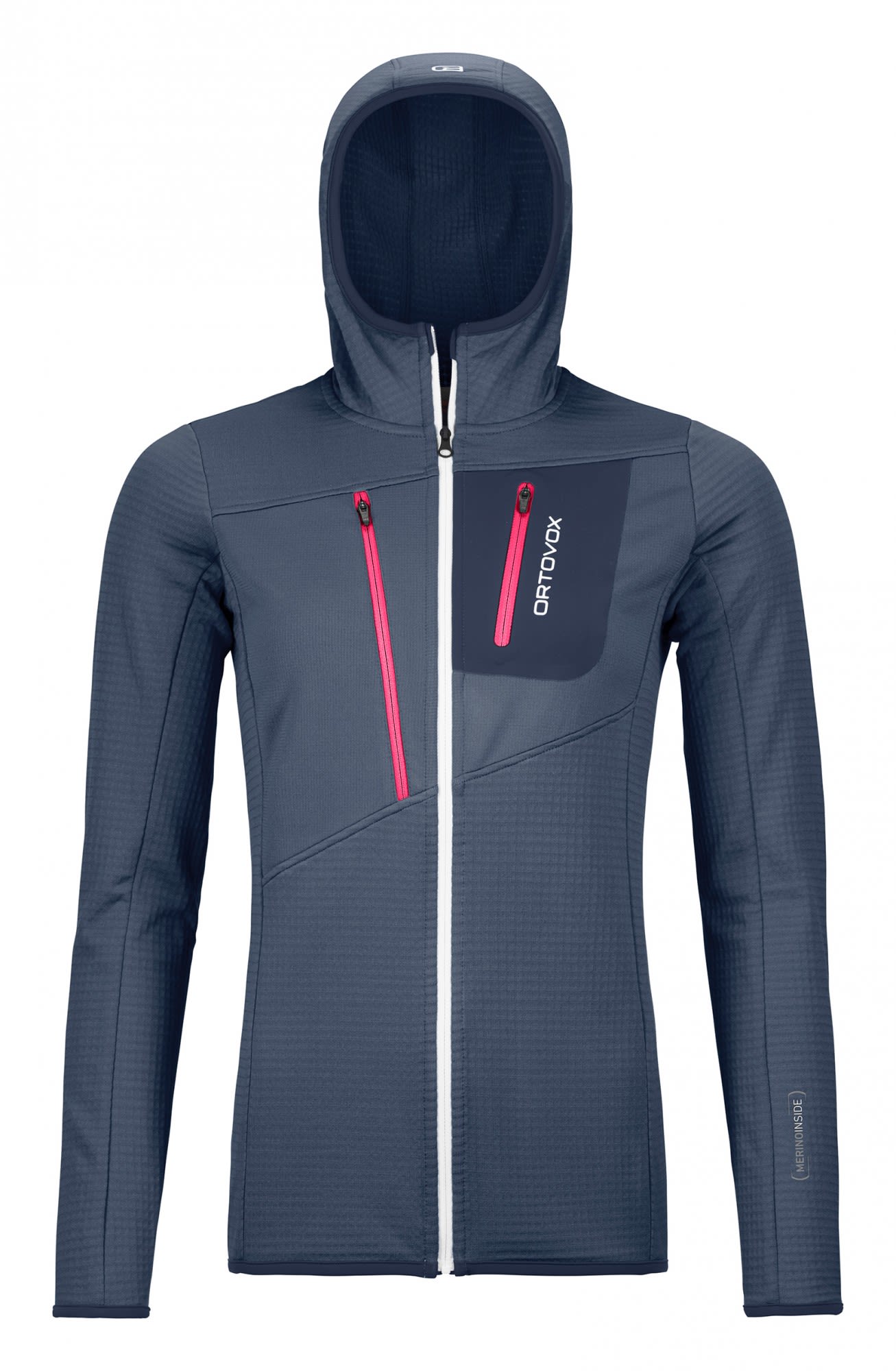 Ortovox Fleece Grid Hoody Blau- Female Merino Isolationsjacken- Grsse XS - Farbe Night Blue