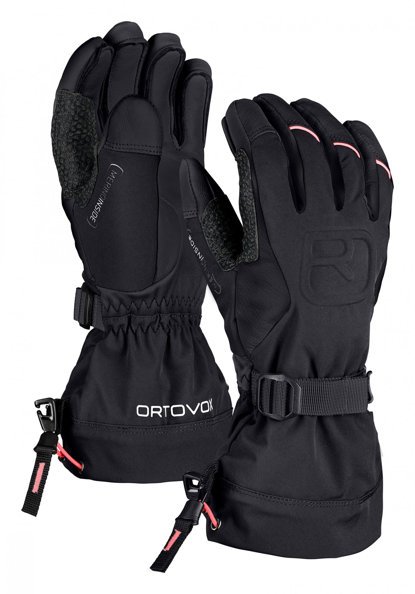 Ortovox Merino Freeride Glove Schwarz- Female Merino Fingerhandschuhe- Grsse S - Farbe Black Raven