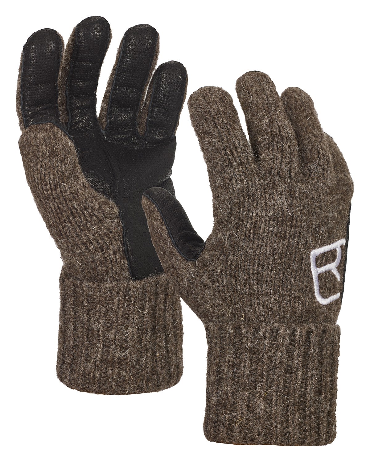 Ortovox Swisswool Classic Glove Leather Braun- Fingerhandschuhe- Grsse XS - Farbe Black Sheep