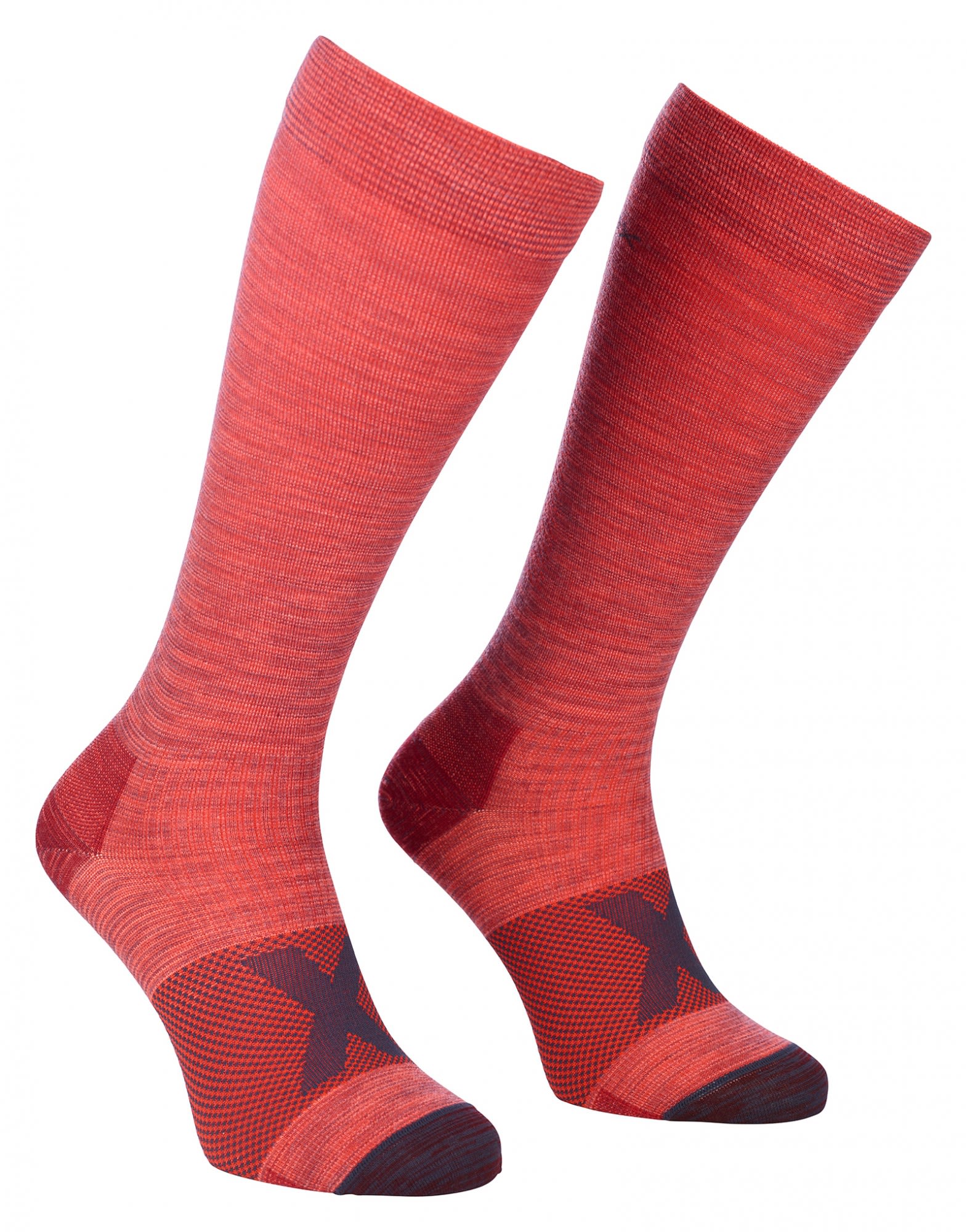 Ortovox Tour Compression Long Socks Rot- Female Merino Socken- Grsse 39 - 41 - Farbe Blush