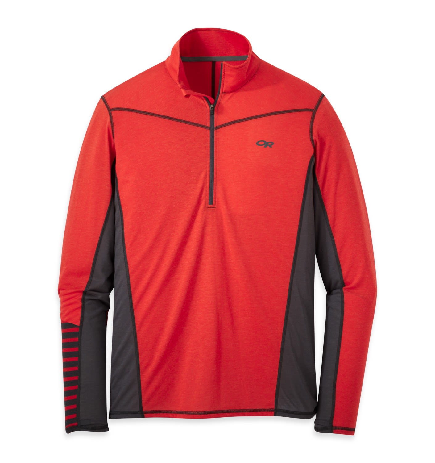 Outdoor Research Enigma Half Zip Rot- Male Merino Unterwsche- Grsse XXL - Farbe Samba - Storm