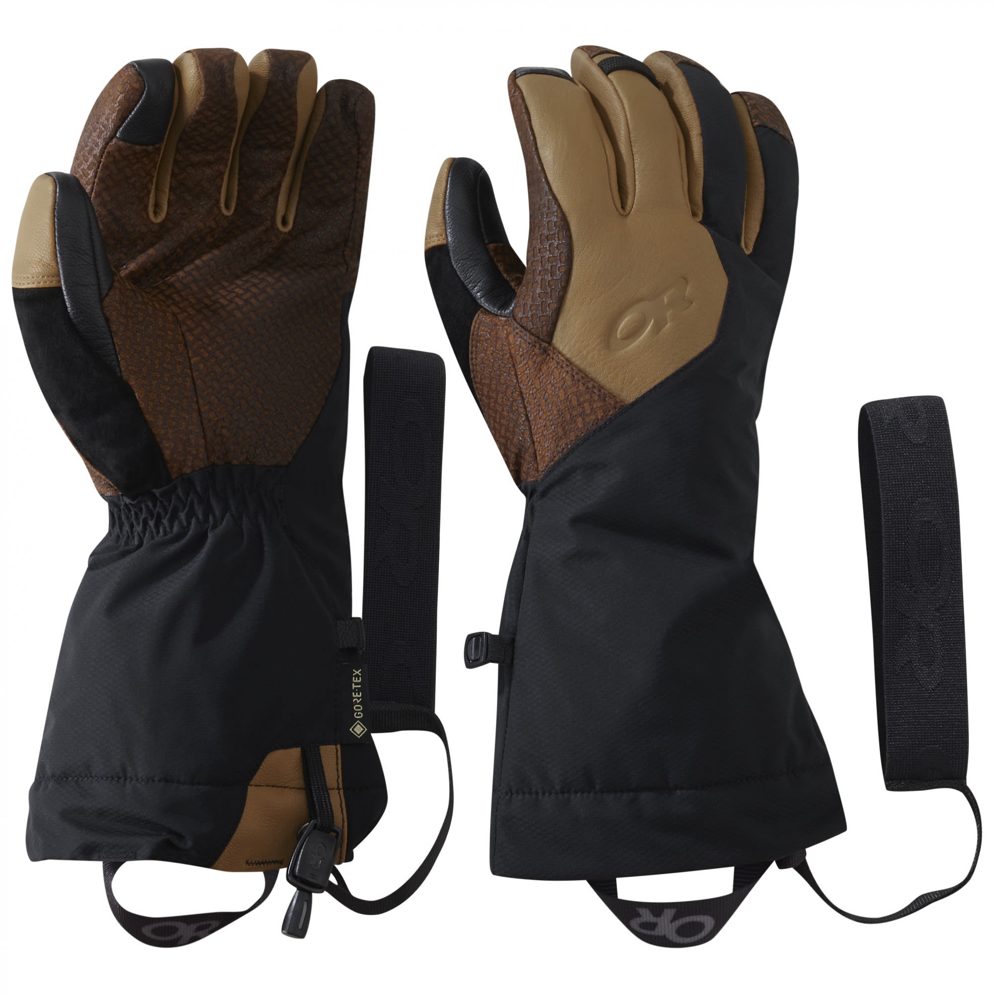 Outdoor Research Super Couloir Sensor Gloves Braun - Schwarz- Female Gore-Tex(R) Fingerhandschuhe- Grsse S - Farbe Black - Natural