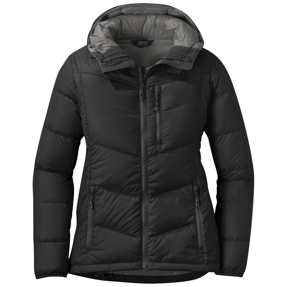 Outdoor Research Transcendent Down Hoody Schwarz- Female Daunen Anoraks- Grsse L - Farbe Black