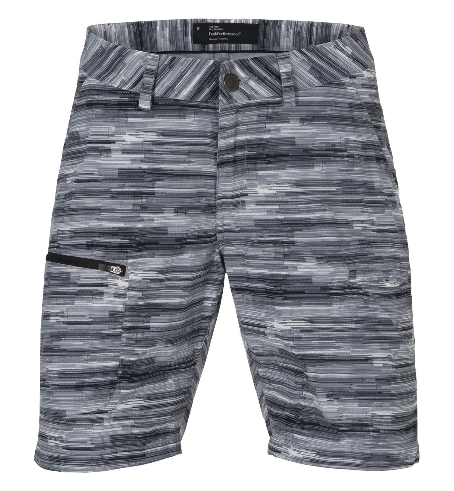 Peak Performance Amity Printed Shorts Grau - Schwarz- Female Shorts- Grsse XS - Farbe Pattern