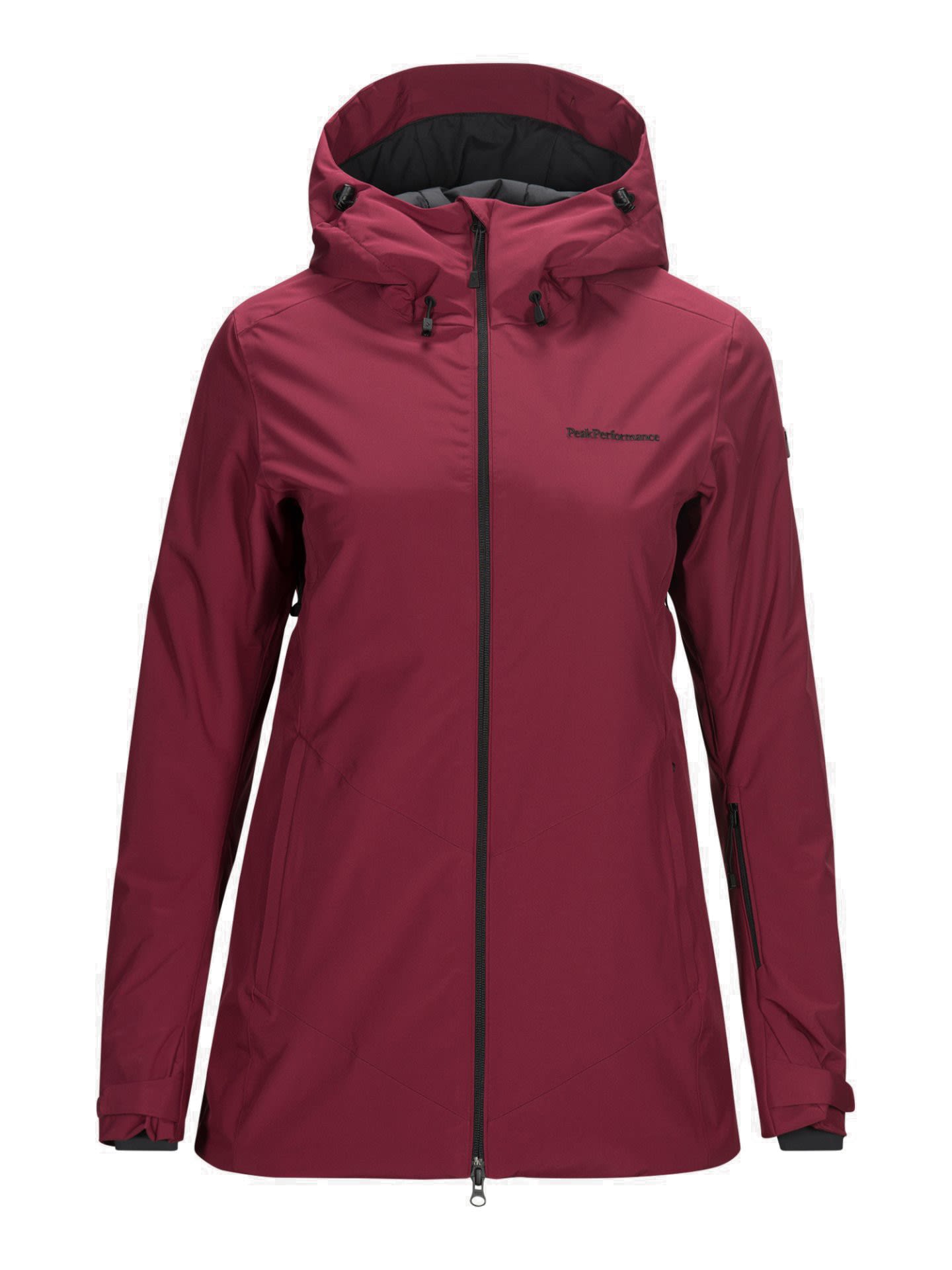 Peak Performance Anima Long Jacket Rot- Female Windbreaker- Grsse XS - Farbe Rhodes
