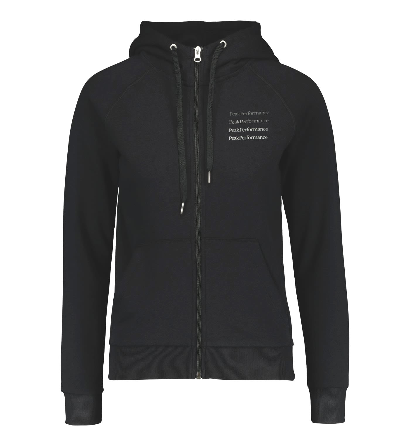 Peak Performance Ground Zip Hood Schwarz- Female Sweaters und Hoodies- Grsse XS - Farbe Black