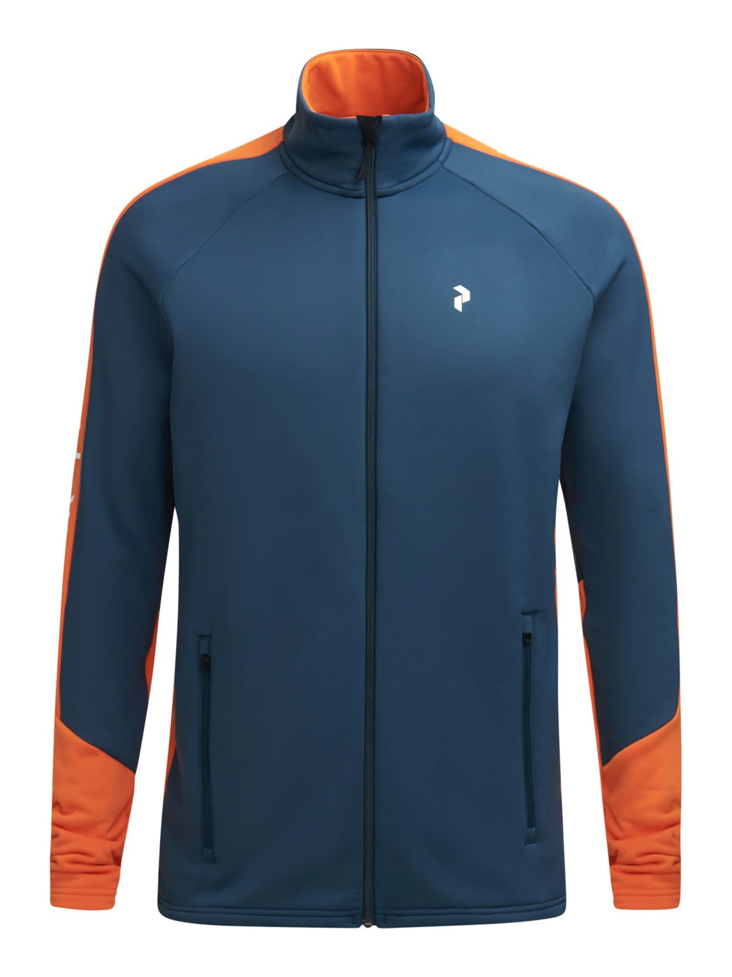 Peak Performance Rider Zip Jacket Blau - Orange- Male Isolationsjacken- Grsse S - Farbe Blue Steel