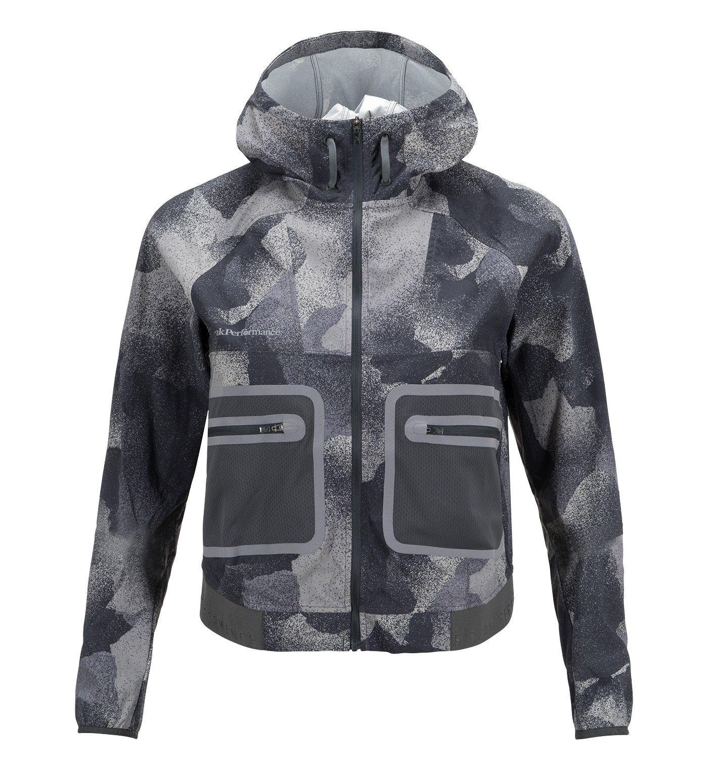Peak Performance West 4TH Street Print Jacket Grau - Schwarz- Female Anoraks- Grsse M - Farbe Grey Pattern