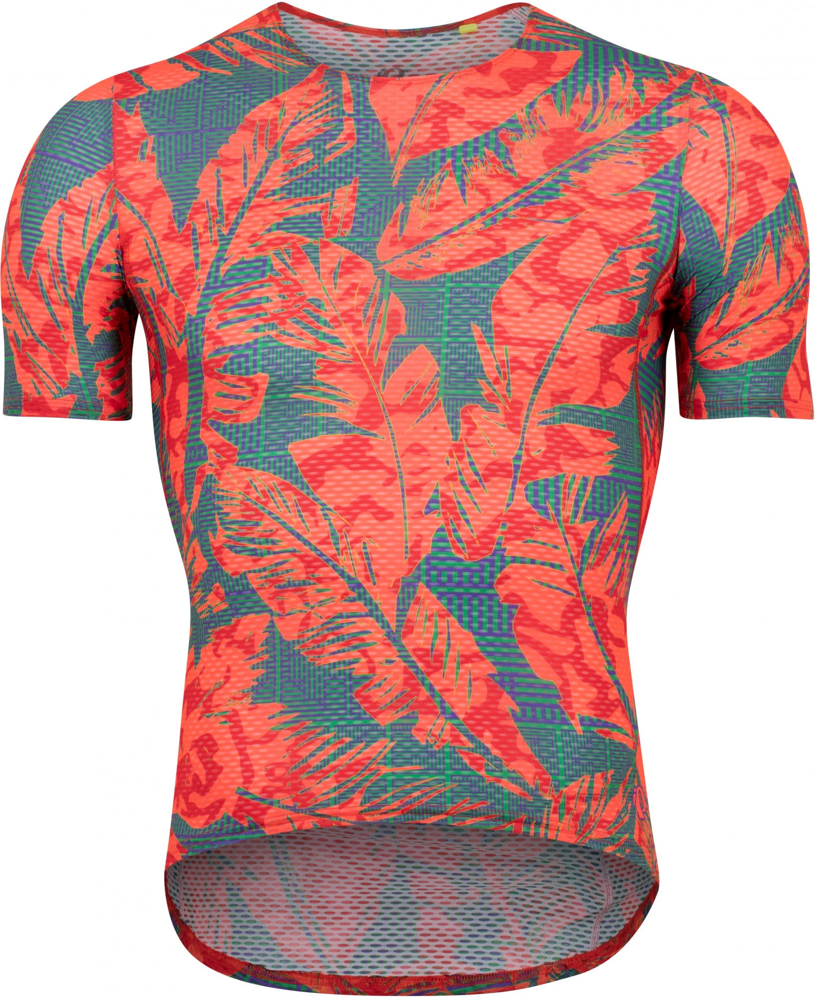 Pearl iZumi Transfer Mesh Short-Sleeve Base Rot- Male Kurzarm-Radtrikots- Grsse S - Farbe Wild Feather Palm