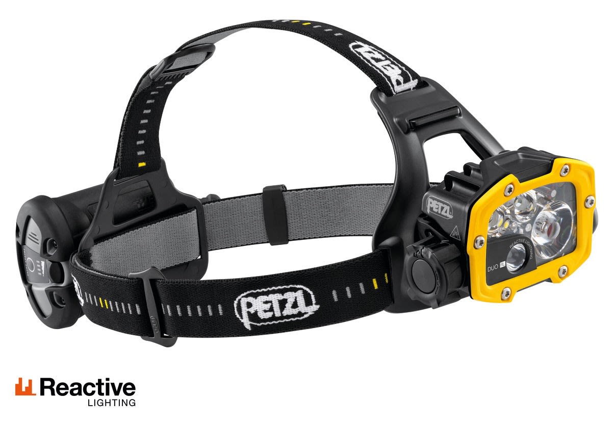 Petzl DUO RL Schwarz- Stirnlampen- Grsse One Size - Farbe Schwarz - Gelb