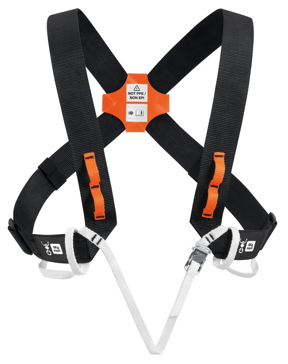Petzl Explo Schwarz- Brustgurte- Grsse One Size - Farbe Schwarz - Orange