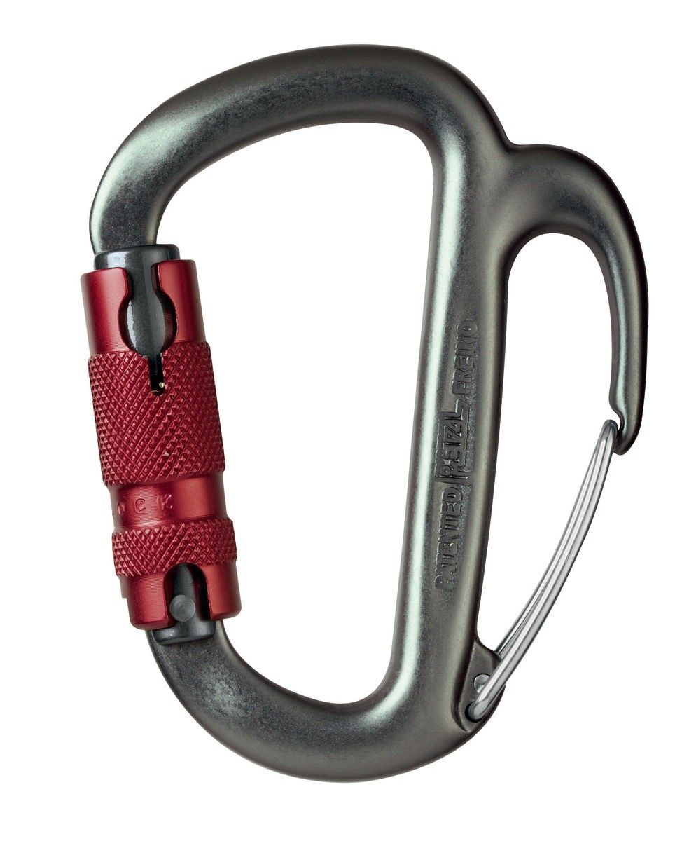 Petzl Freino Grau- Einzelkarabiner- Grsse One Size - Farbe Grau - Rot