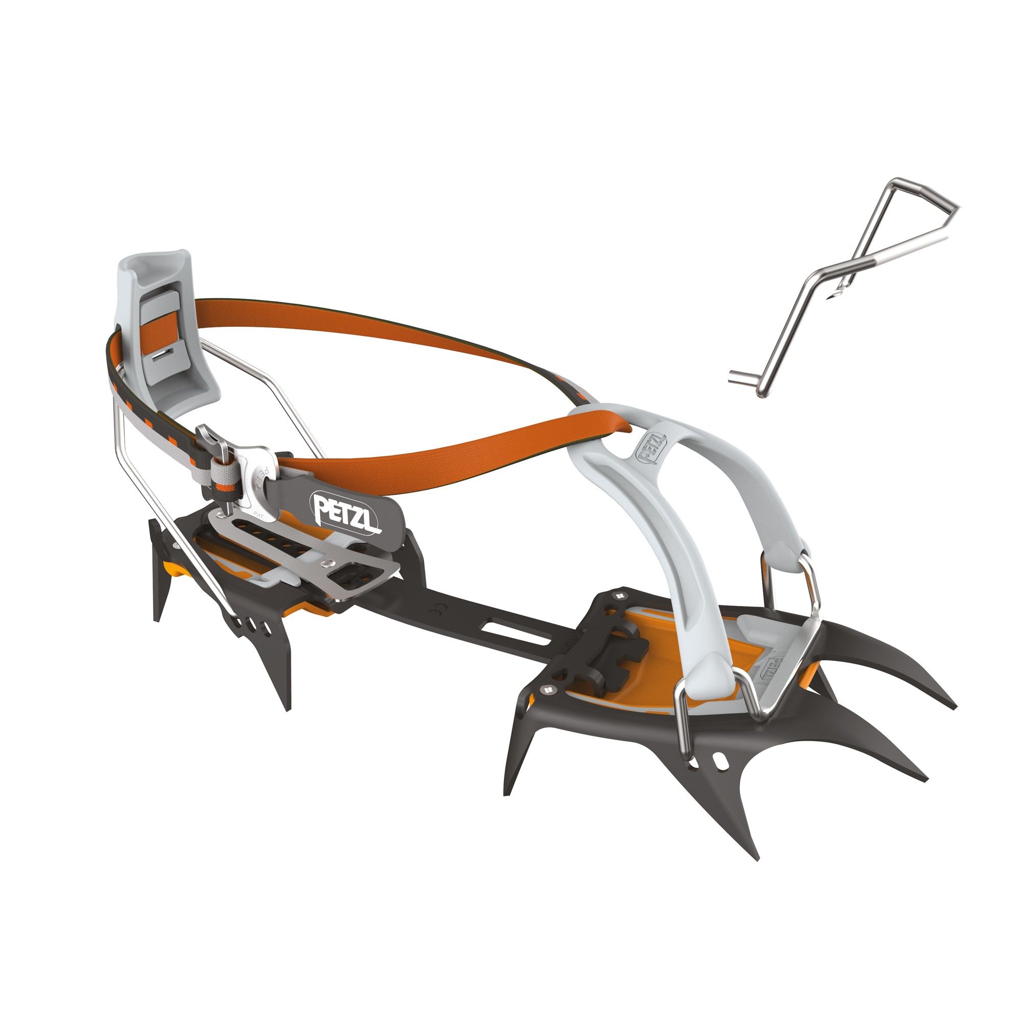 Petzl Irvis Leverlock Universel Orange - Schwarz- Steigeisen- Grsse One Size - Farbe Black - Orange