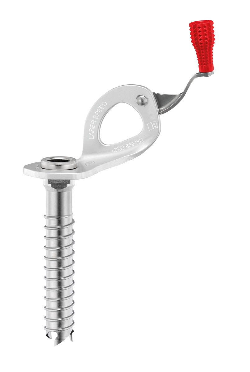 Petzl Laser Speed Grau- Eisschrauben- Grsse 10 cm - Farbe Silber - Rot