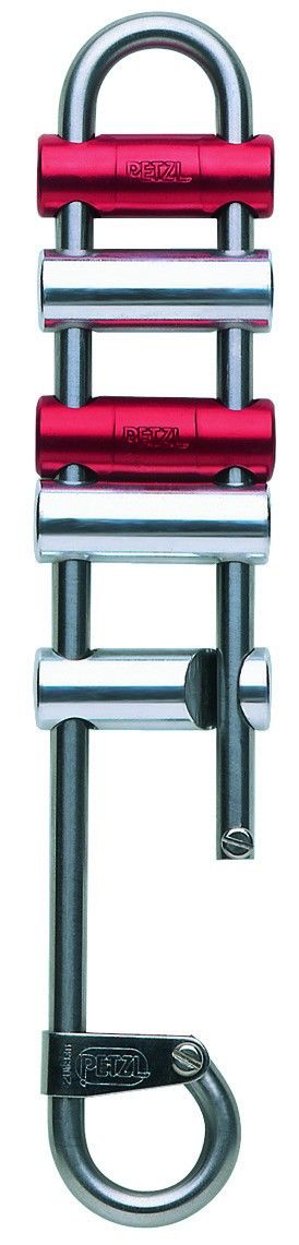 Petzl Rack Grau - Rot- Sicherungs- und Abseilgerte- Grsse One Size - Farbe Silber
